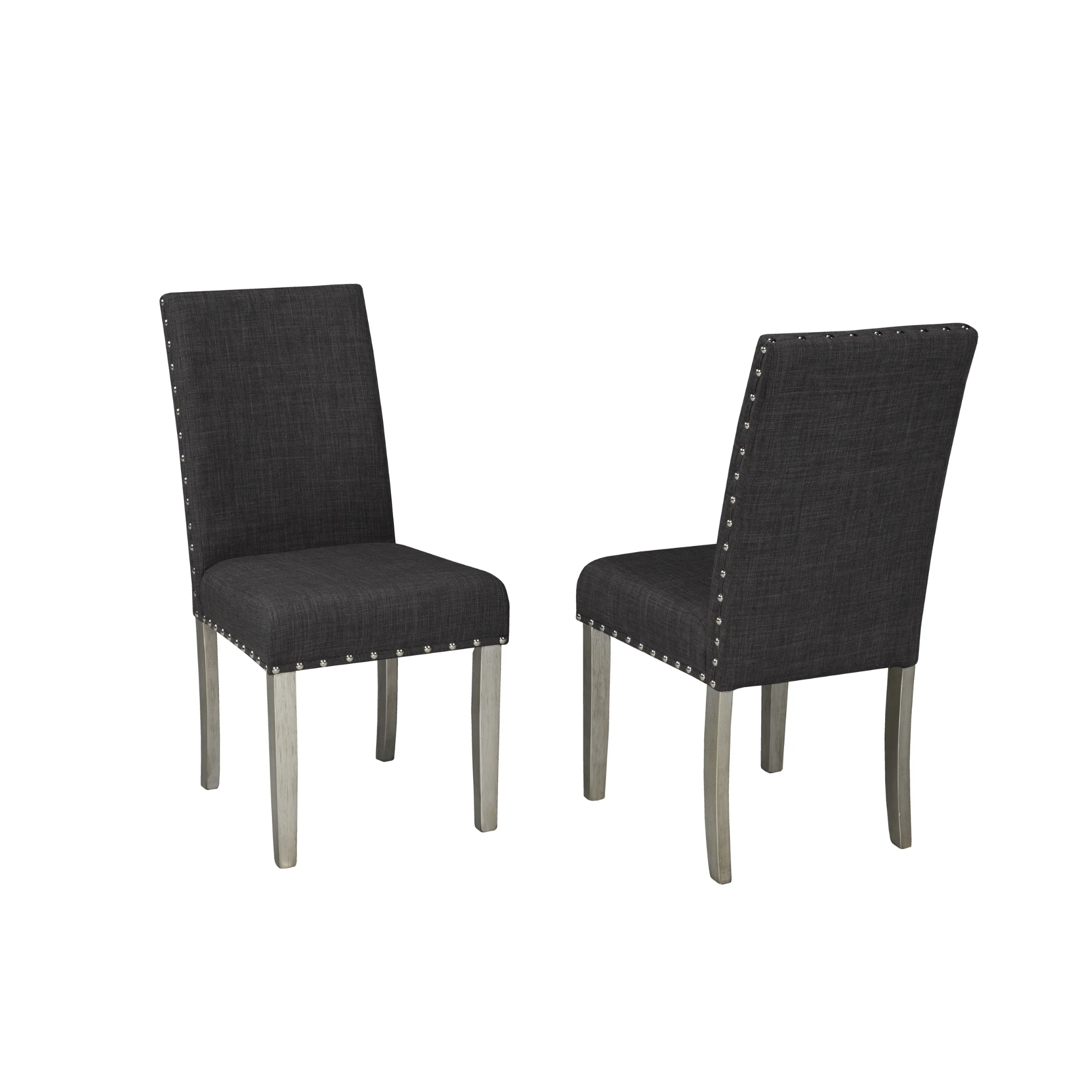 163-22DGY-Dining Chair,Set OF 2 in Dark Grey