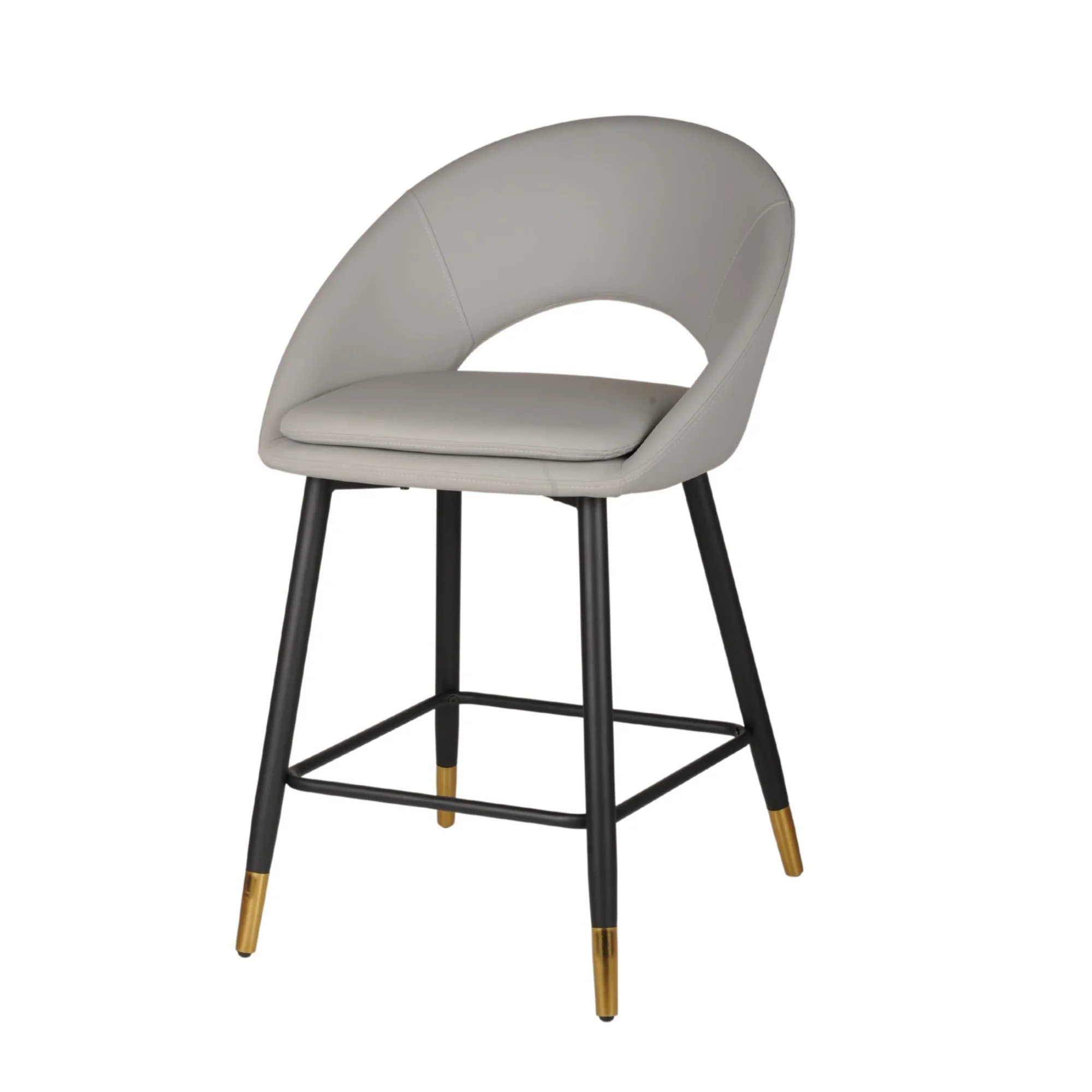 24491-Counter Bar Stool Set of 2 in Grey - Image 4