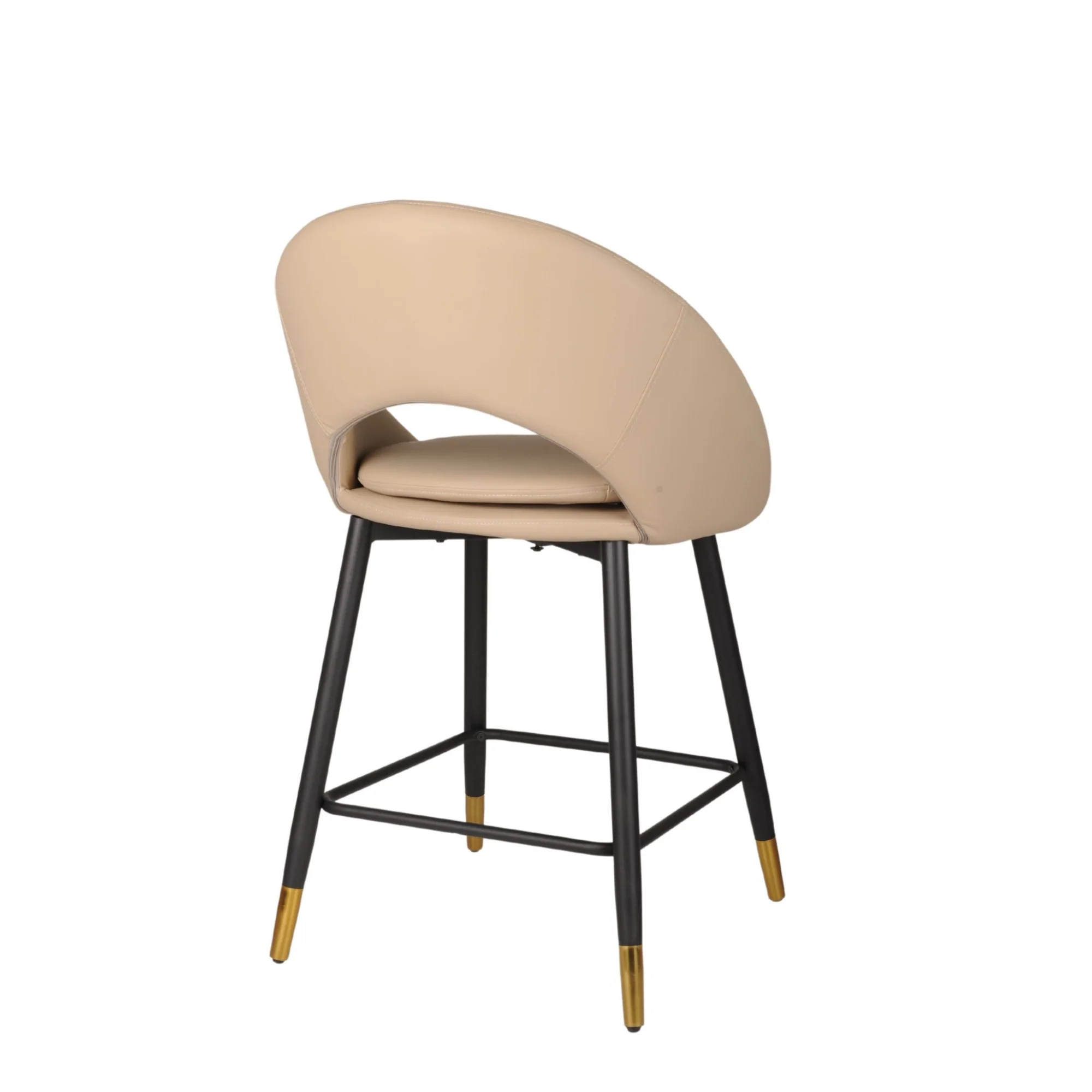 24493-Counter Bar Stool Set of 2 in Beige - Image 3