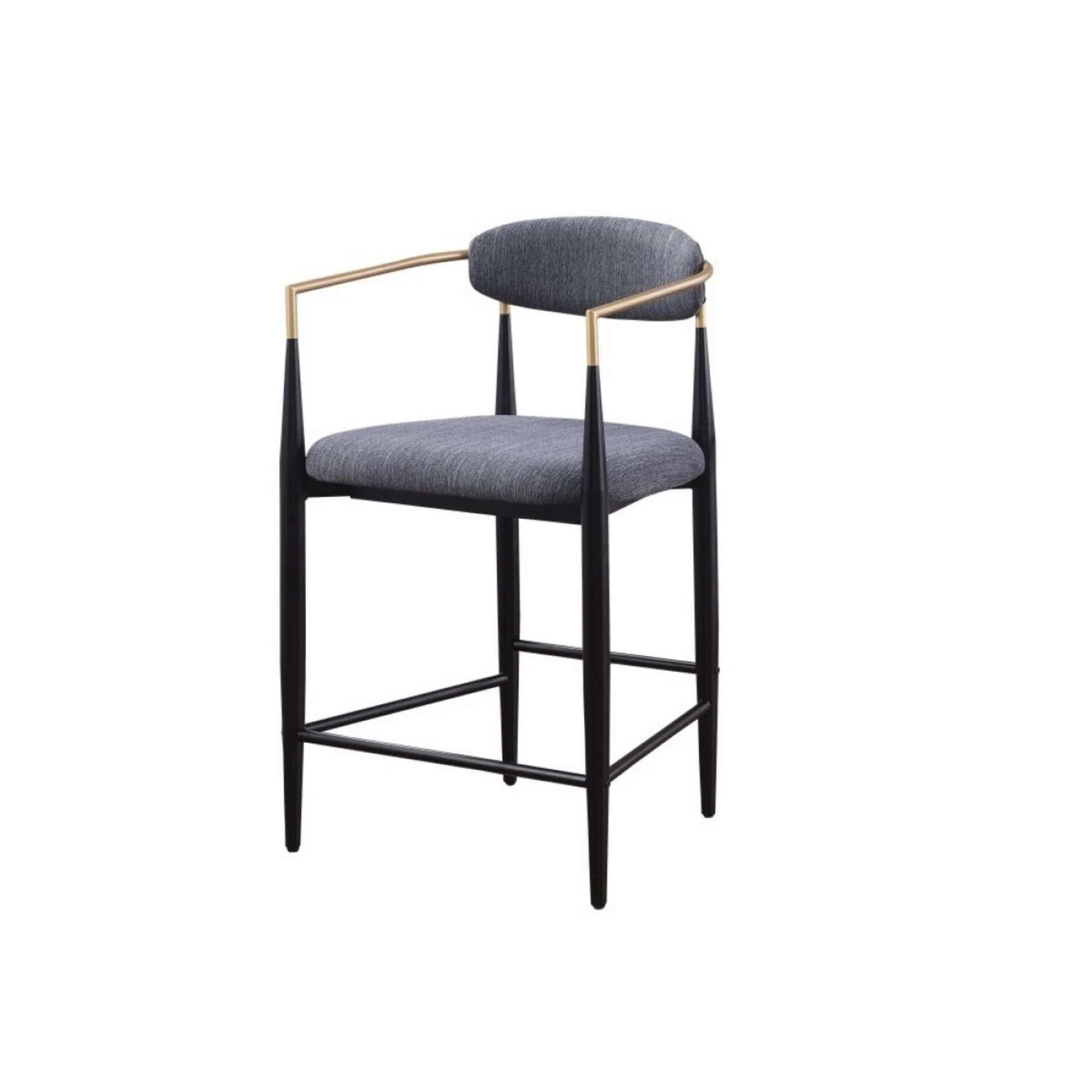 61327-Counter Bar Stool Set of 2 in Grey - Image 3