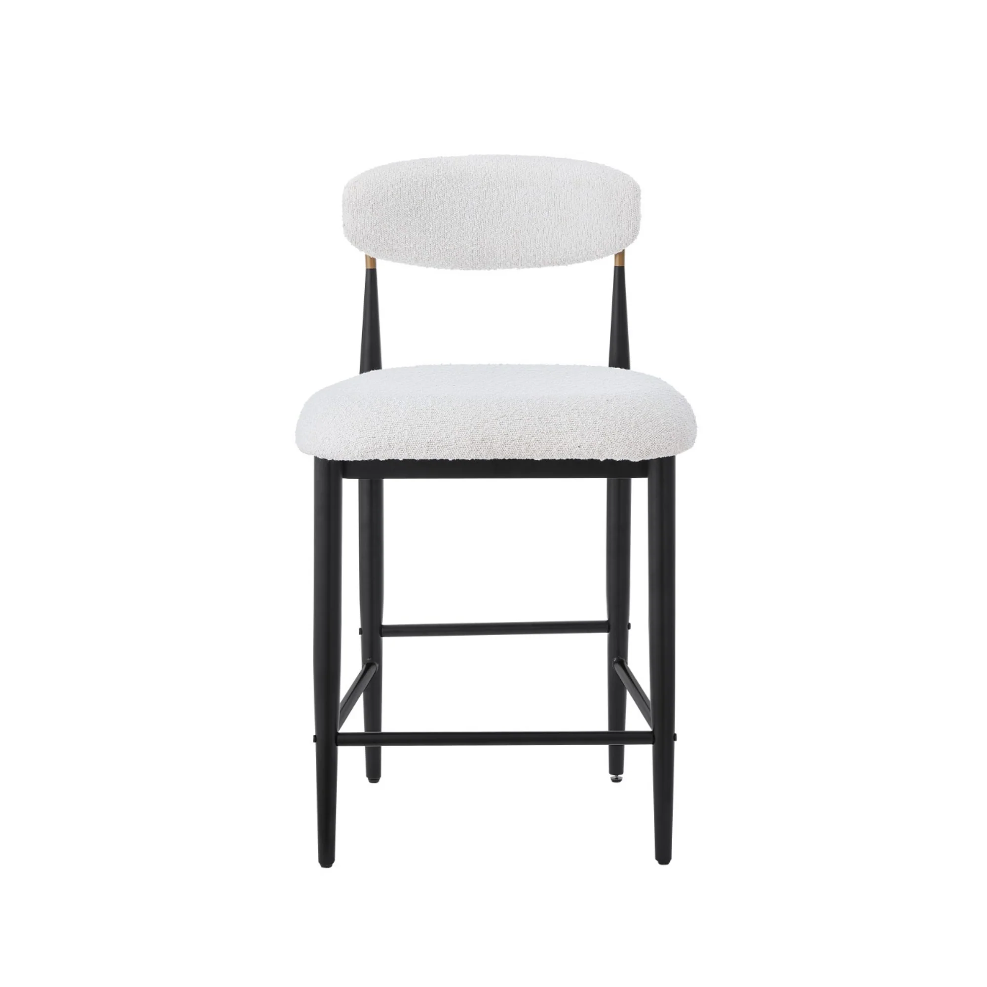 61330-Counter Bar Stool , Set of 2 in White/Black - Image 3