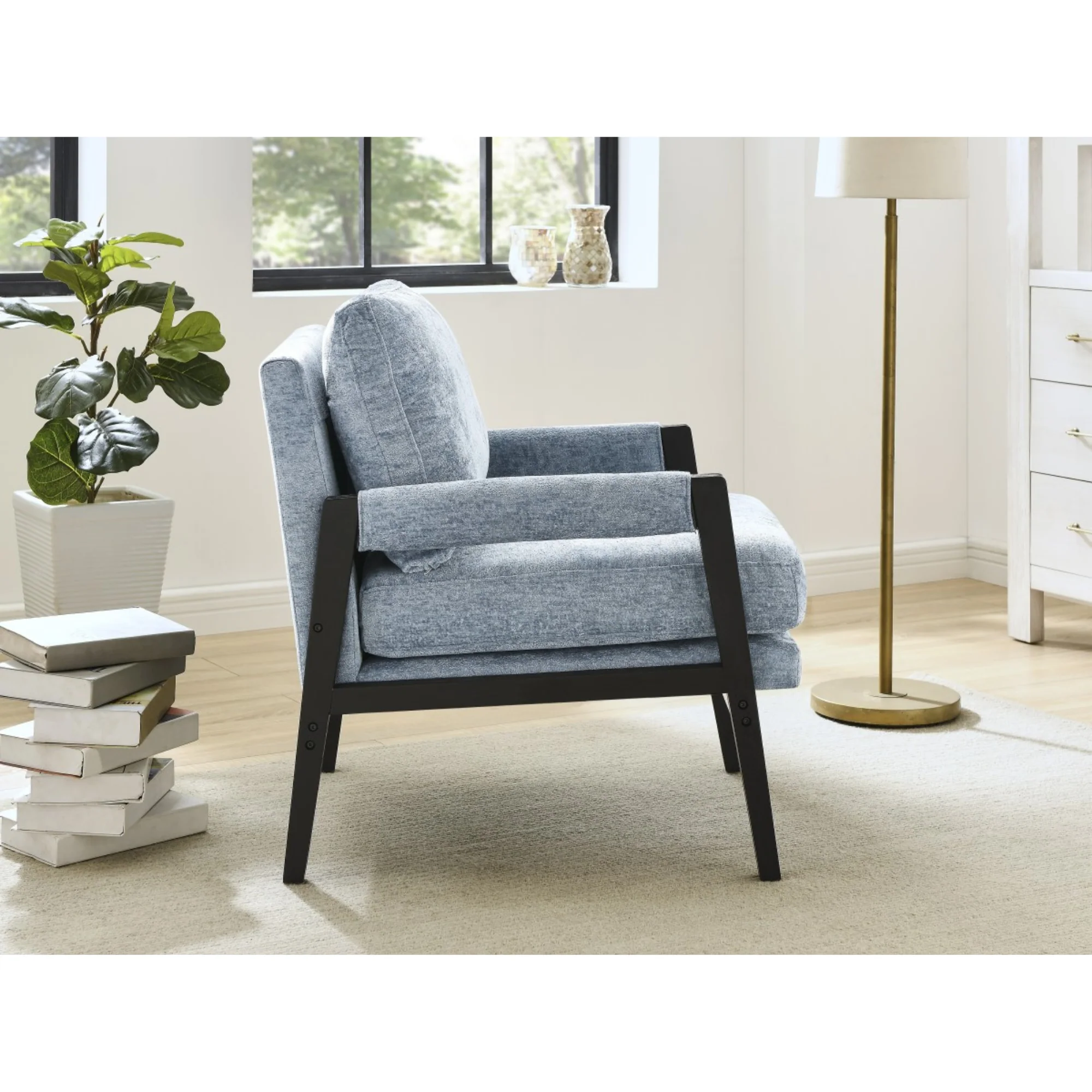 Accent Arm Chair in Blue 303656 - Image 2