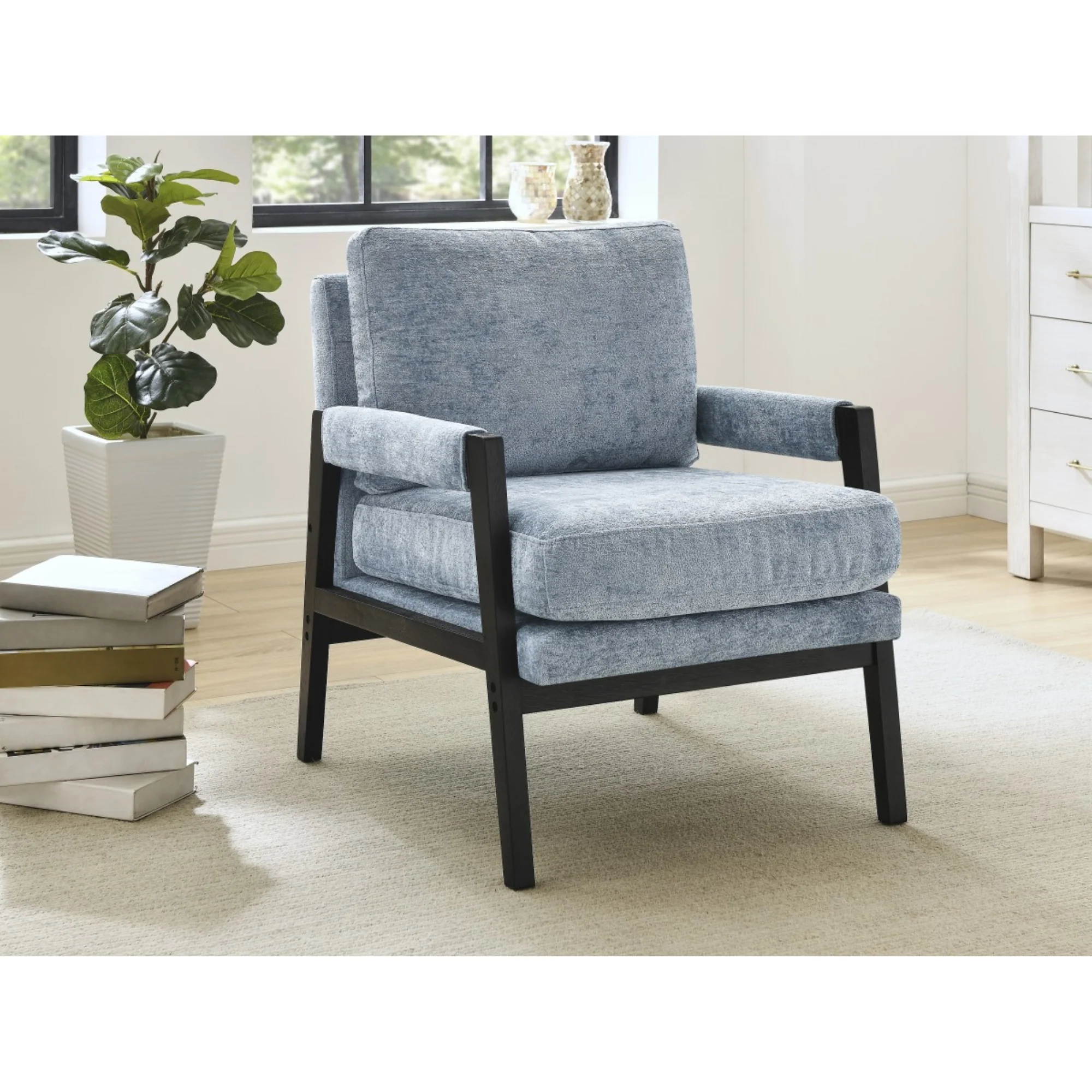 Accent Arm Chair in Blue 303656 - Image 3