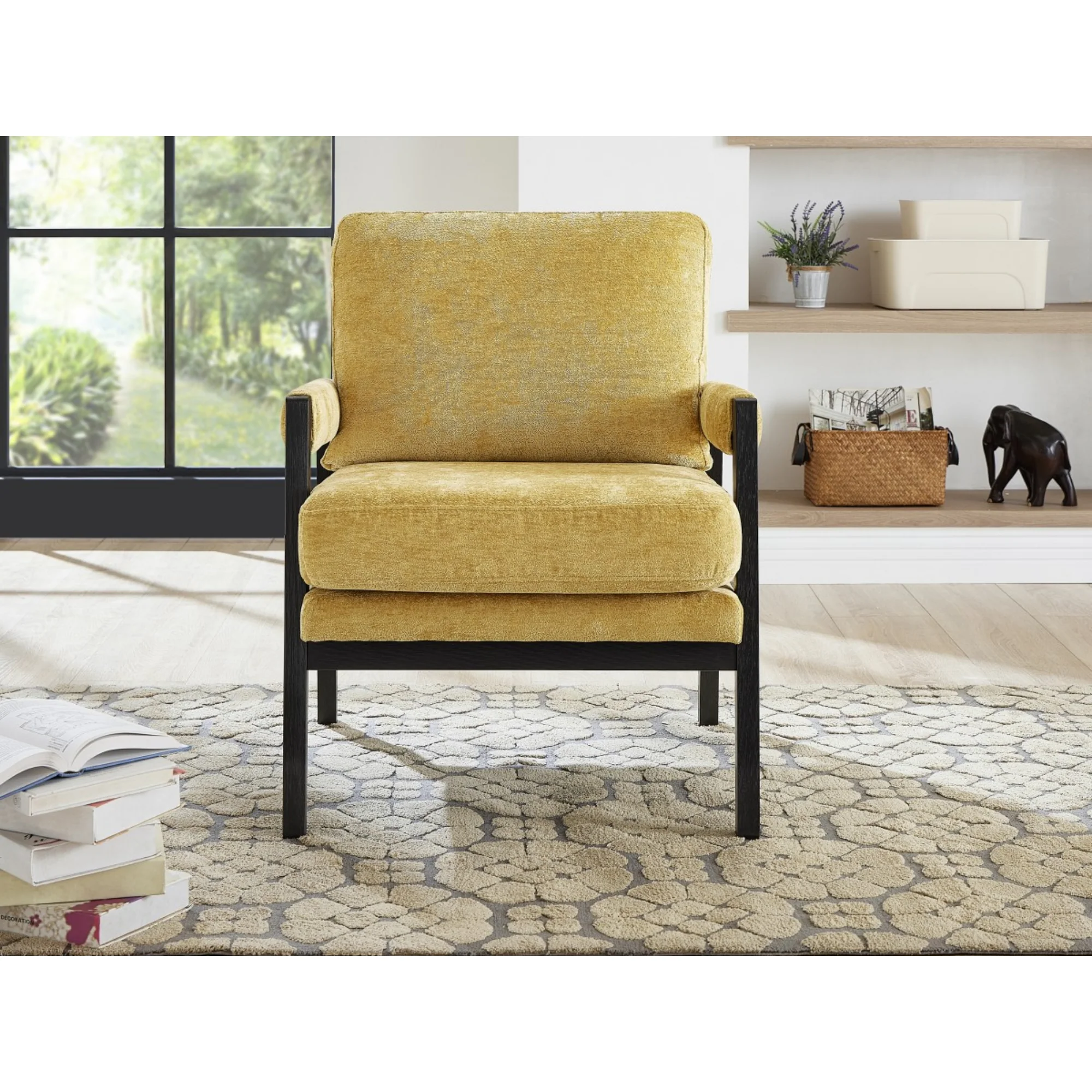 Accent ,Arm Chair in Yellow 303657 - Image 2