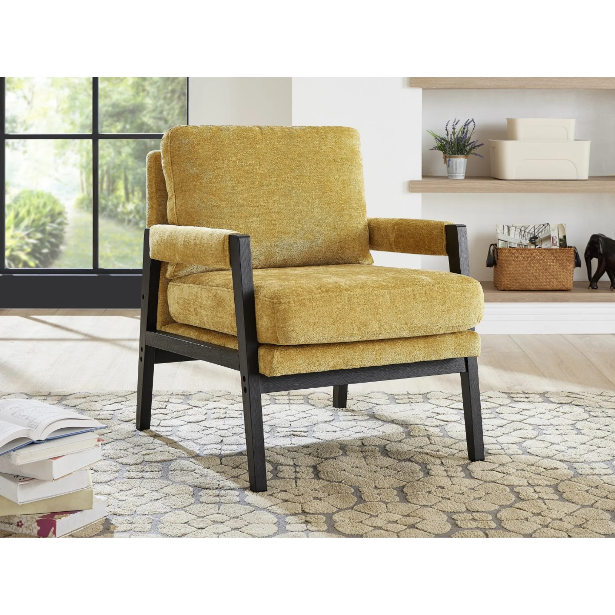Accent ,Arm Chair in Yellow 303657 - Image 3