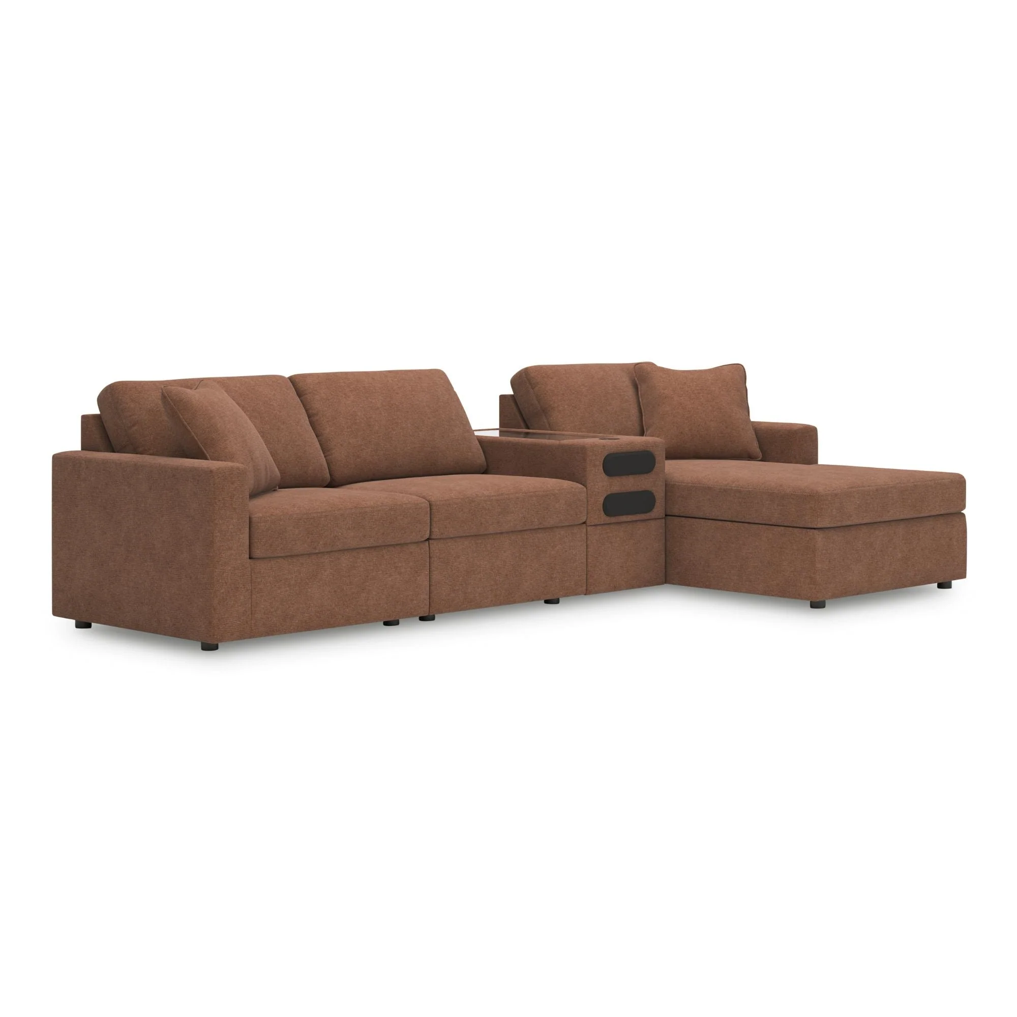 Ashley Modmax 4-Piece Sectional with Chaise and Audio Console - Image 3