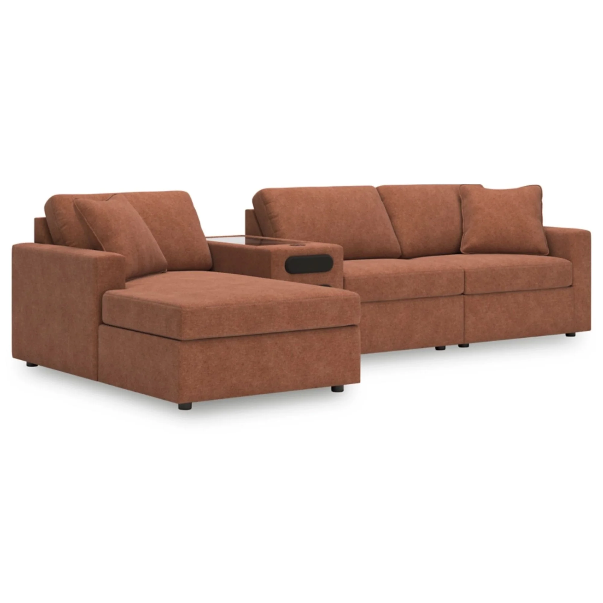 Ashley Modmax 4-Piece Sectional with Chaise and Audio Console - Image 4