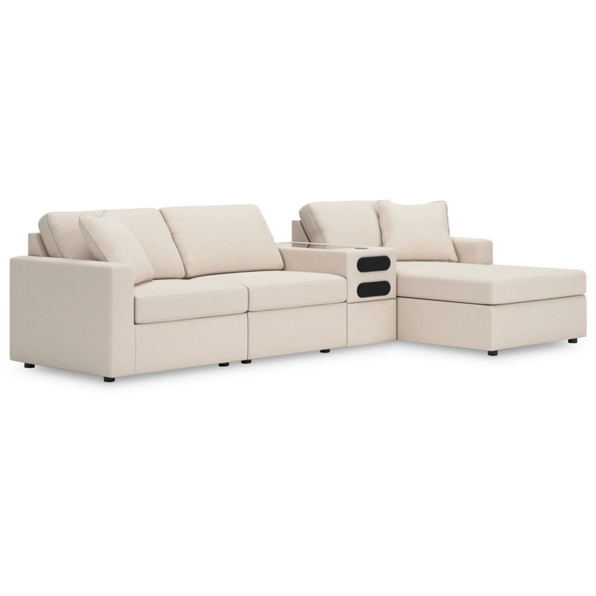 Ashley Modmax 4-Piece Sectional with Chaise and Audio Console - Image 5