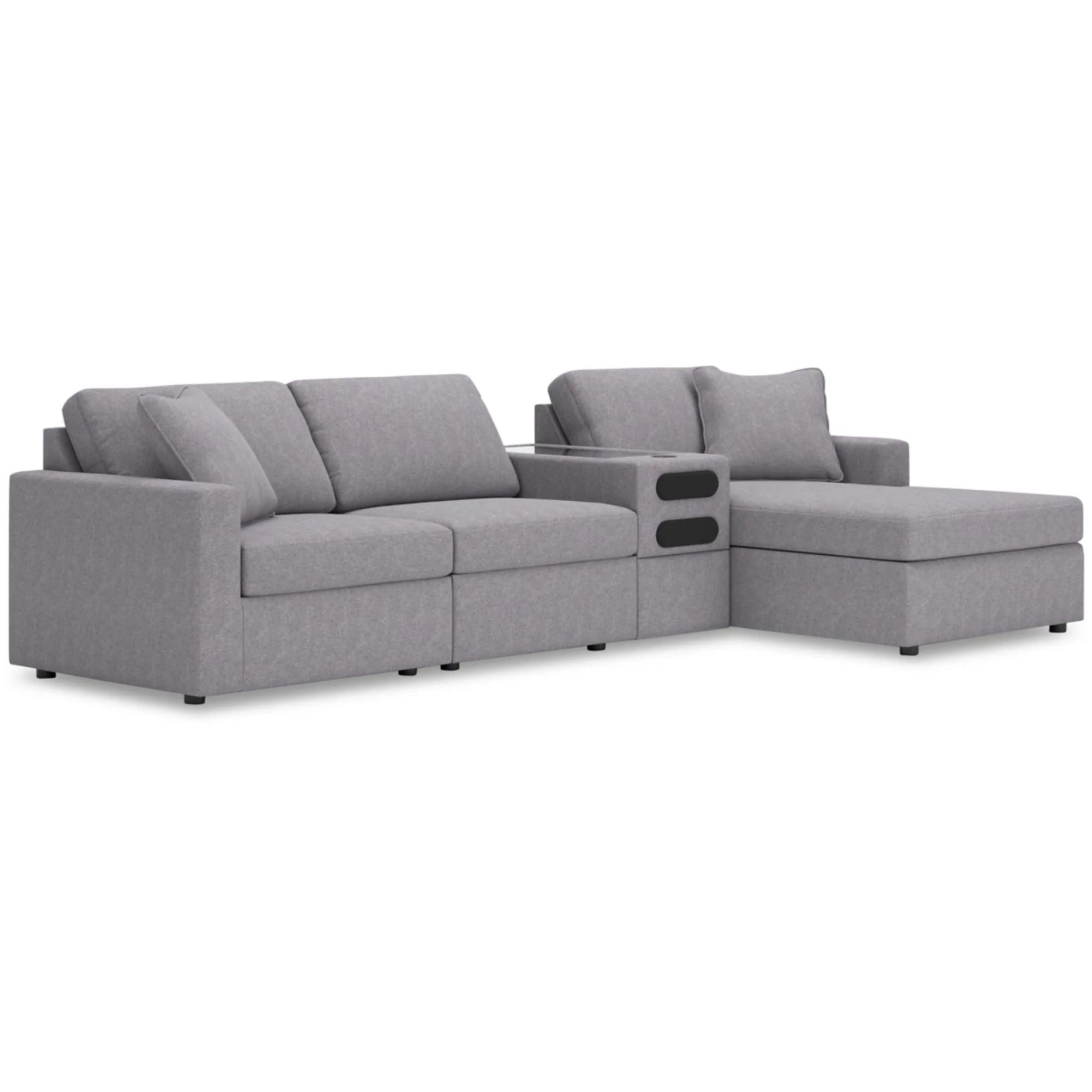 Ashley Modmax 4-Piece Sectional with Chaise and Audio Console - Image 7