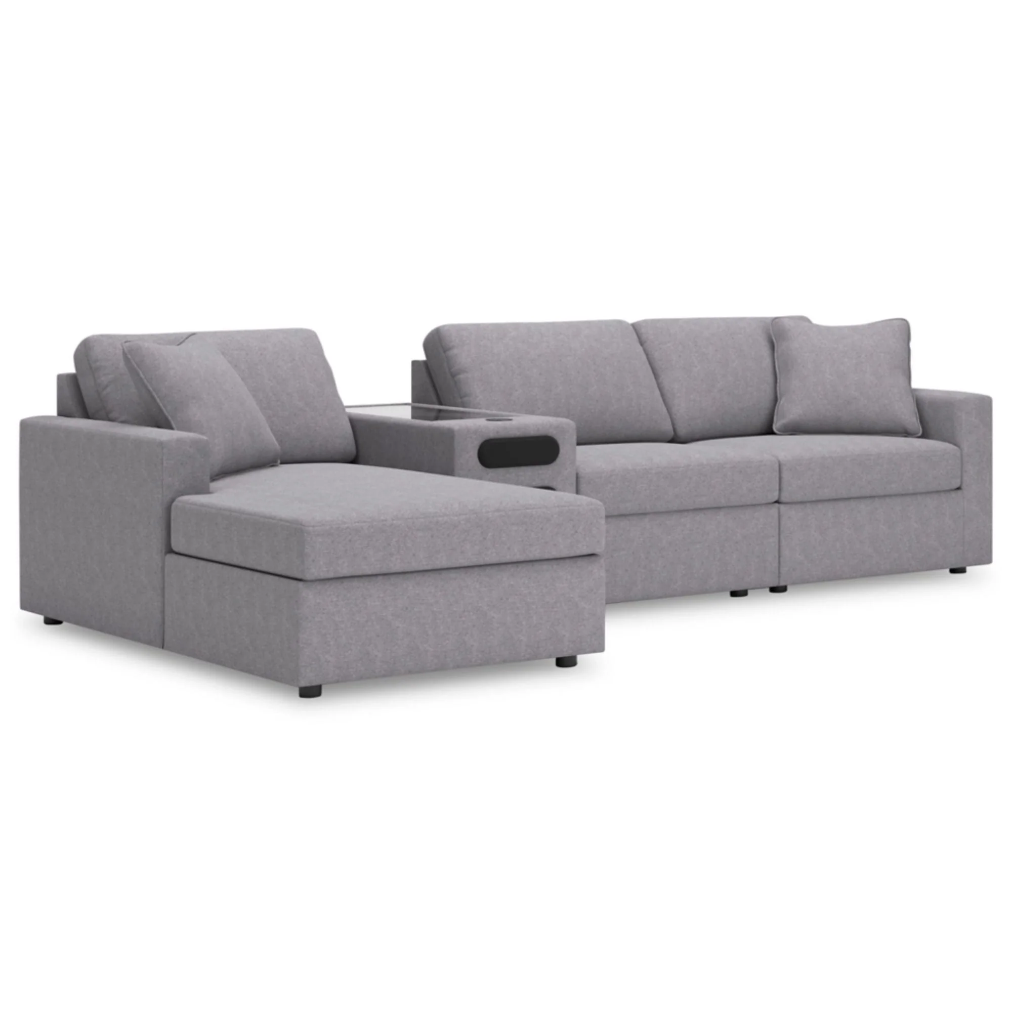 Ashley Modmax 4-Piece Sectional with Chaise and Audio Console - Image 8