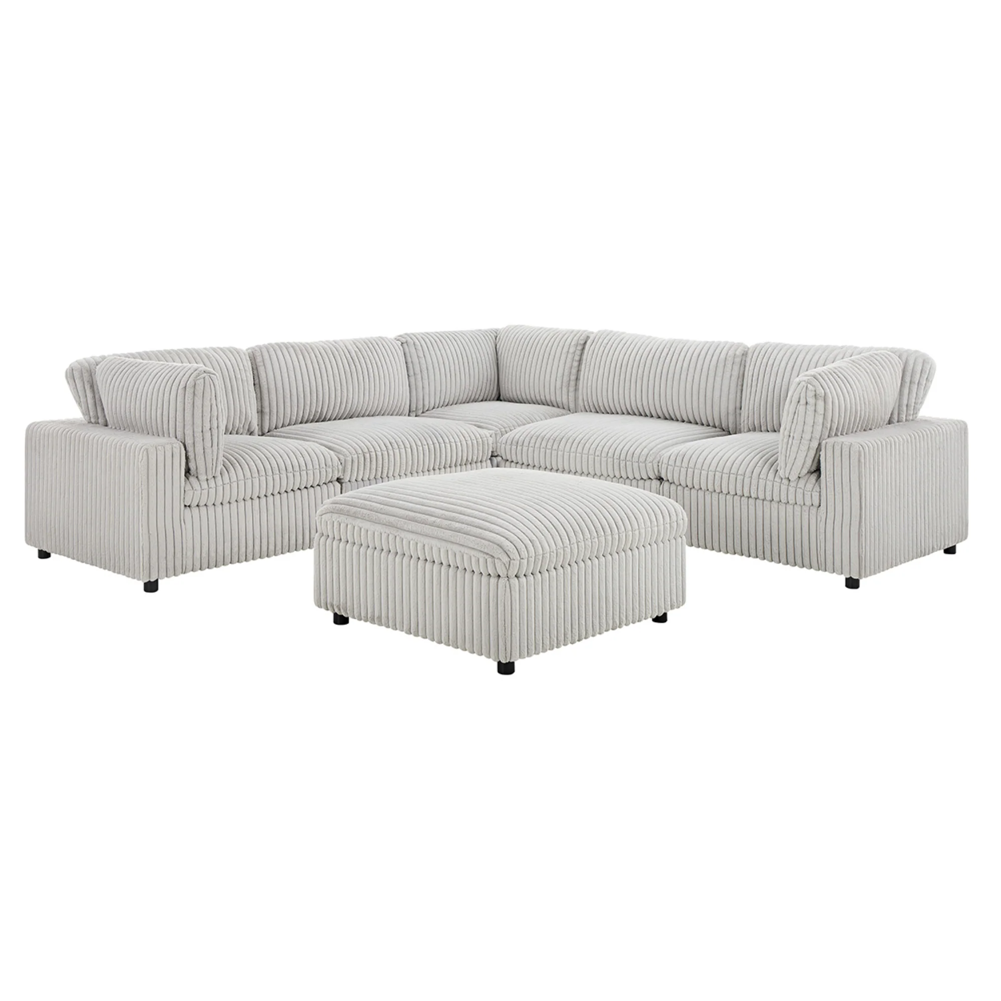 Colton Modular Sectional – Mink Fabric