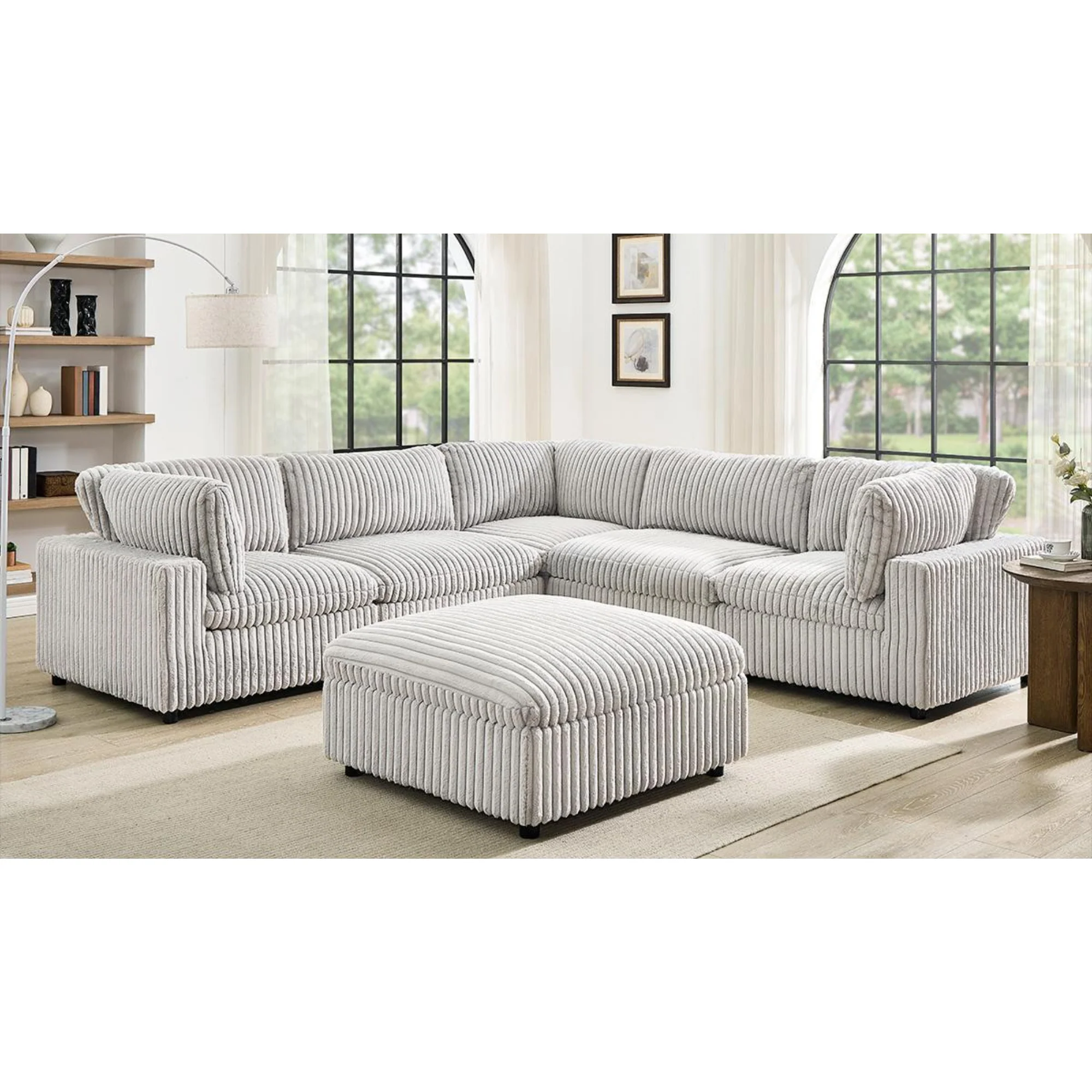 Colton Modular Sectional – Mink Fabric - Image 2