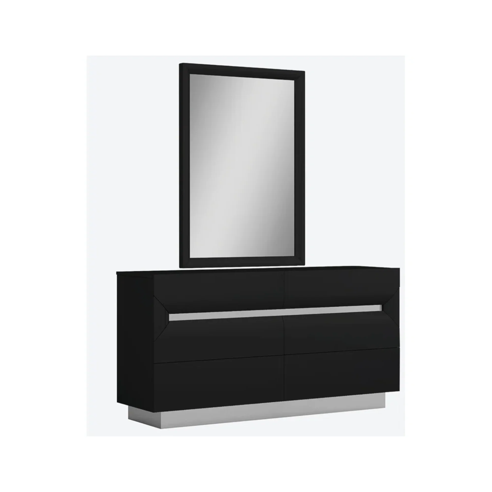 Cypress 6 Pcs Bedroom Set in Black - Image 5