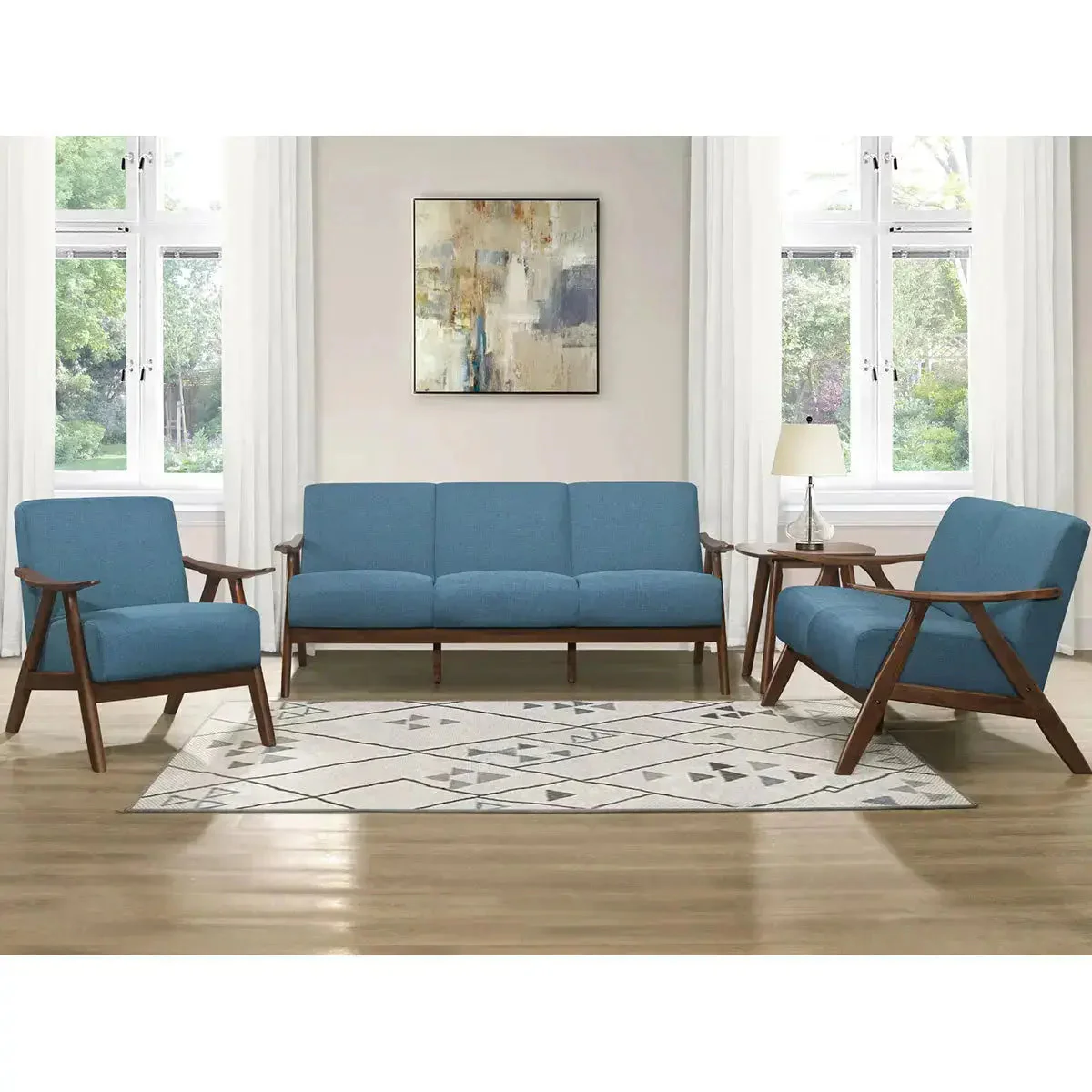 Damala Collection Sofa Set 1138 in Blue