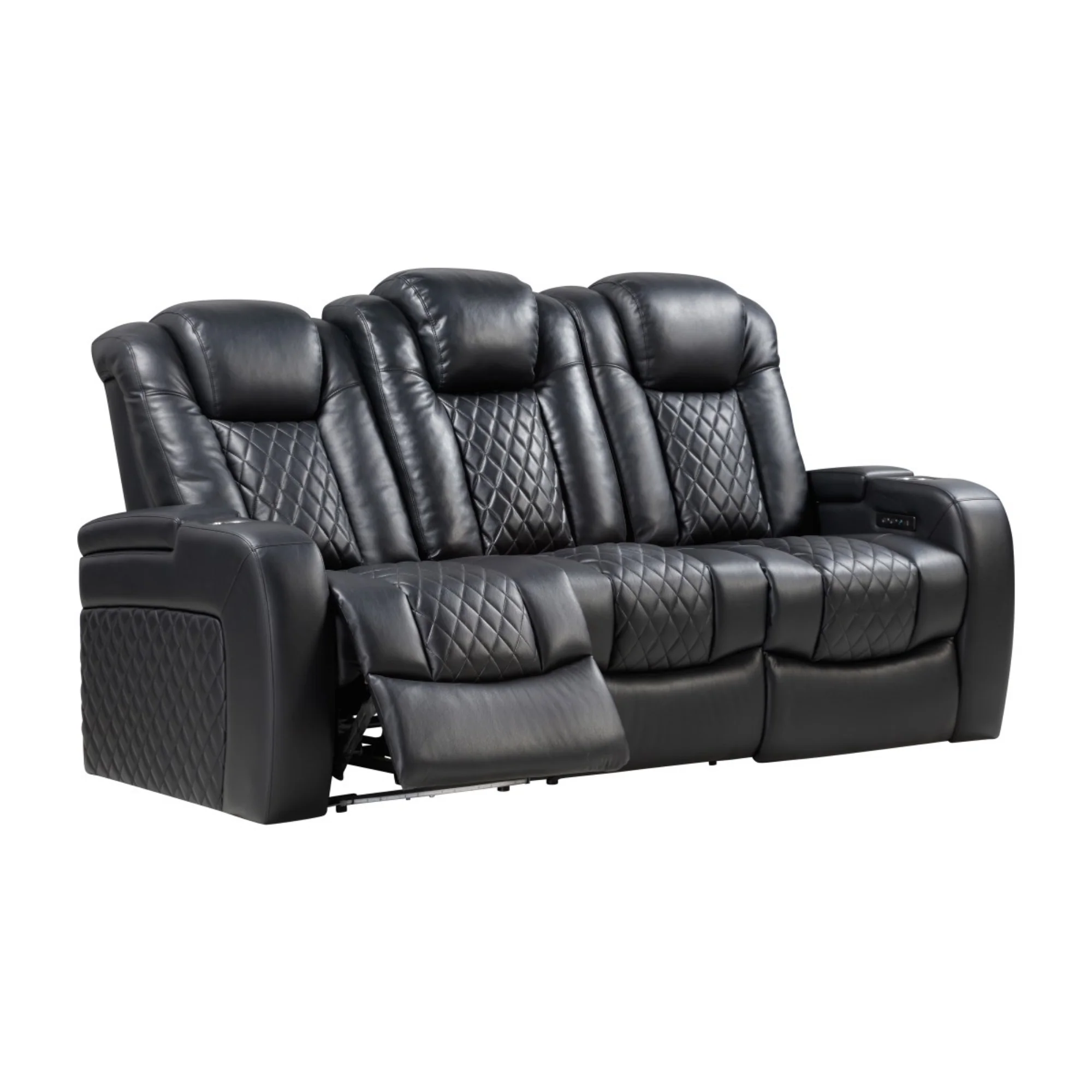 Dual Power Recliner sofa in Black 222108