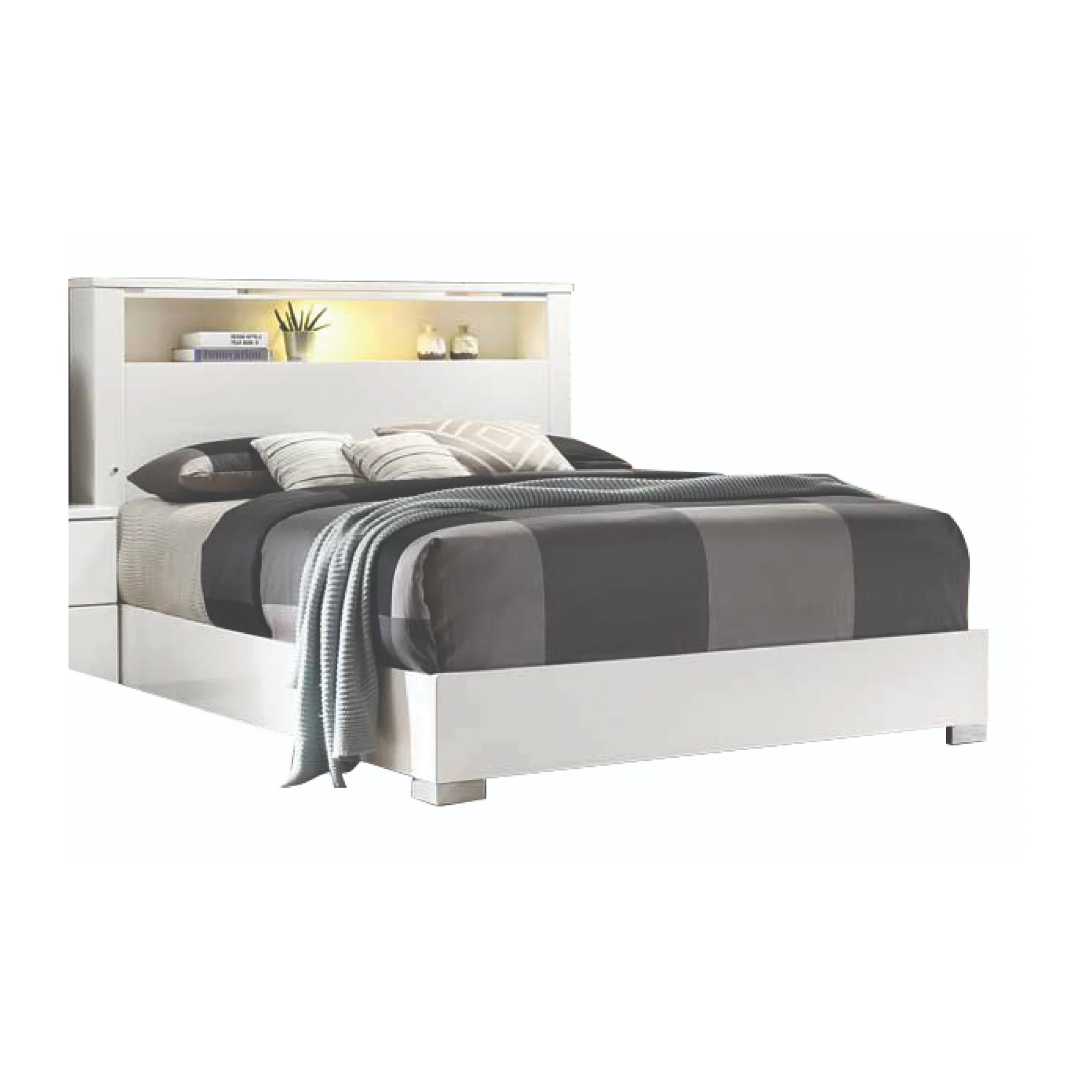 Elaine 6 Pcs Bedroom Set In White - Image 2