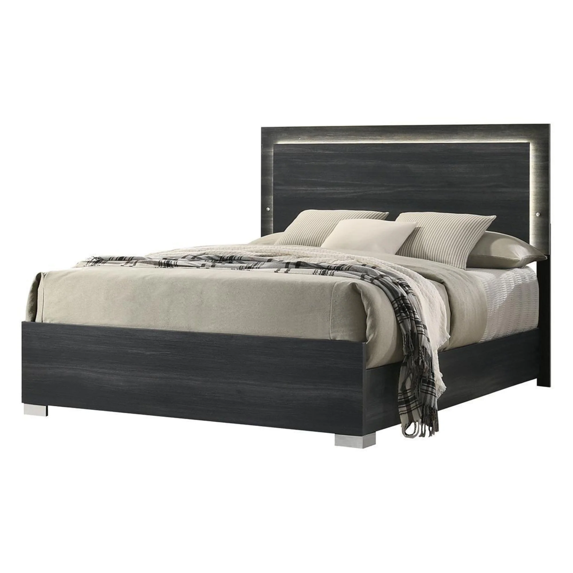 Freya 6 PC Bedroom Set in Grey - Image 3