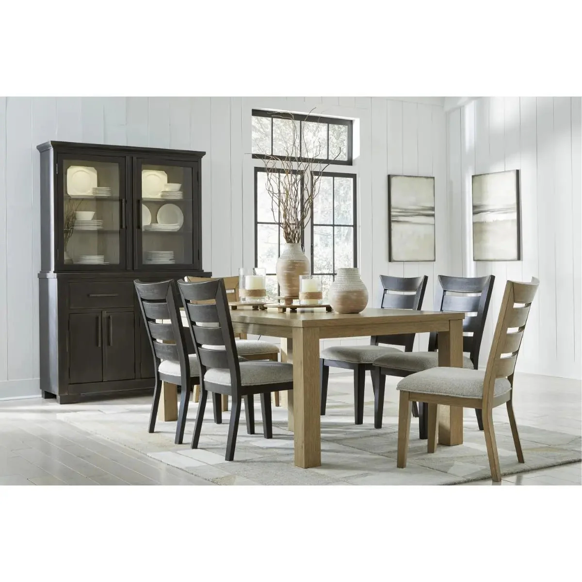 Galliden 7 Pc Dining Set in Two-Tone