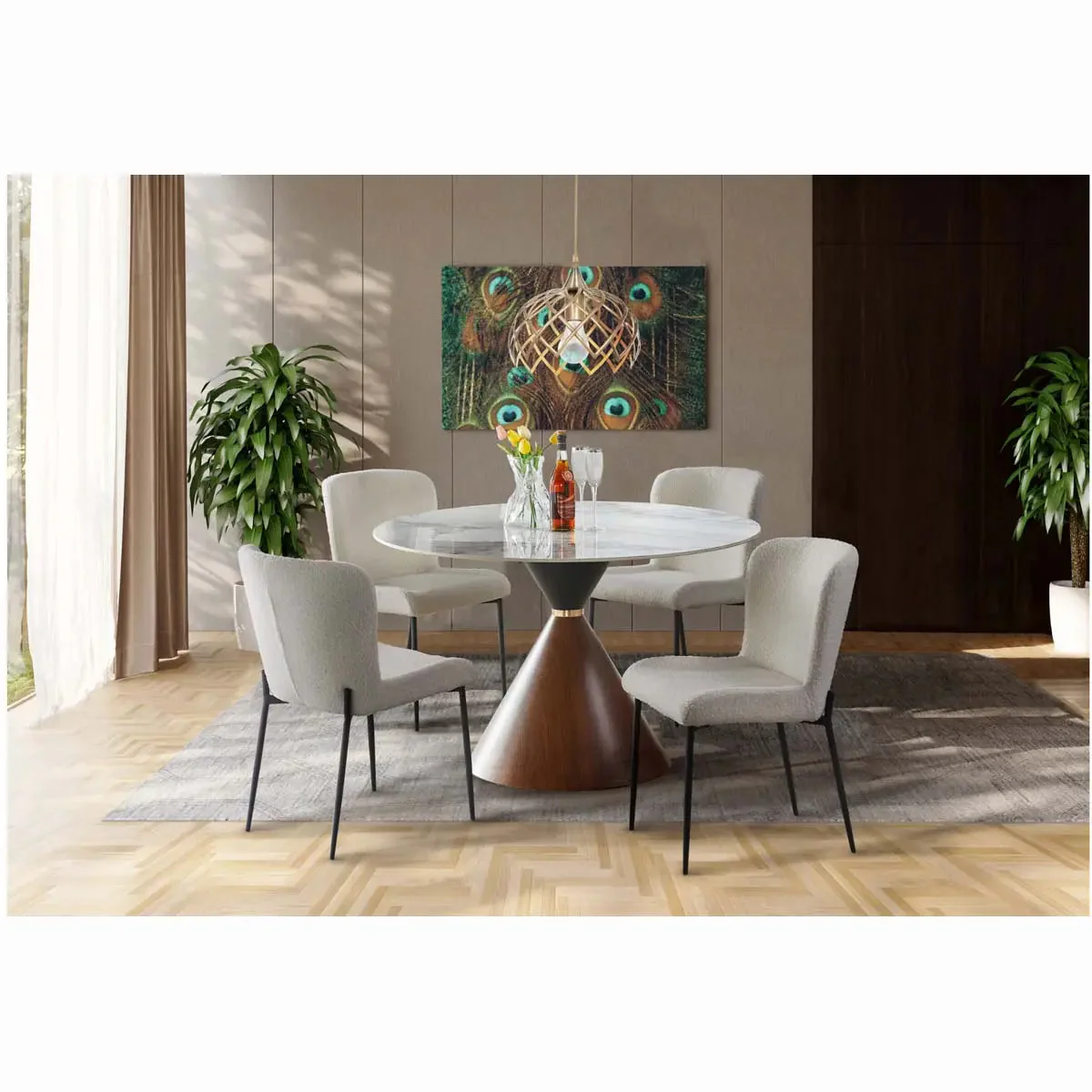 Greer 5Pc Dining Set in Grey 3696