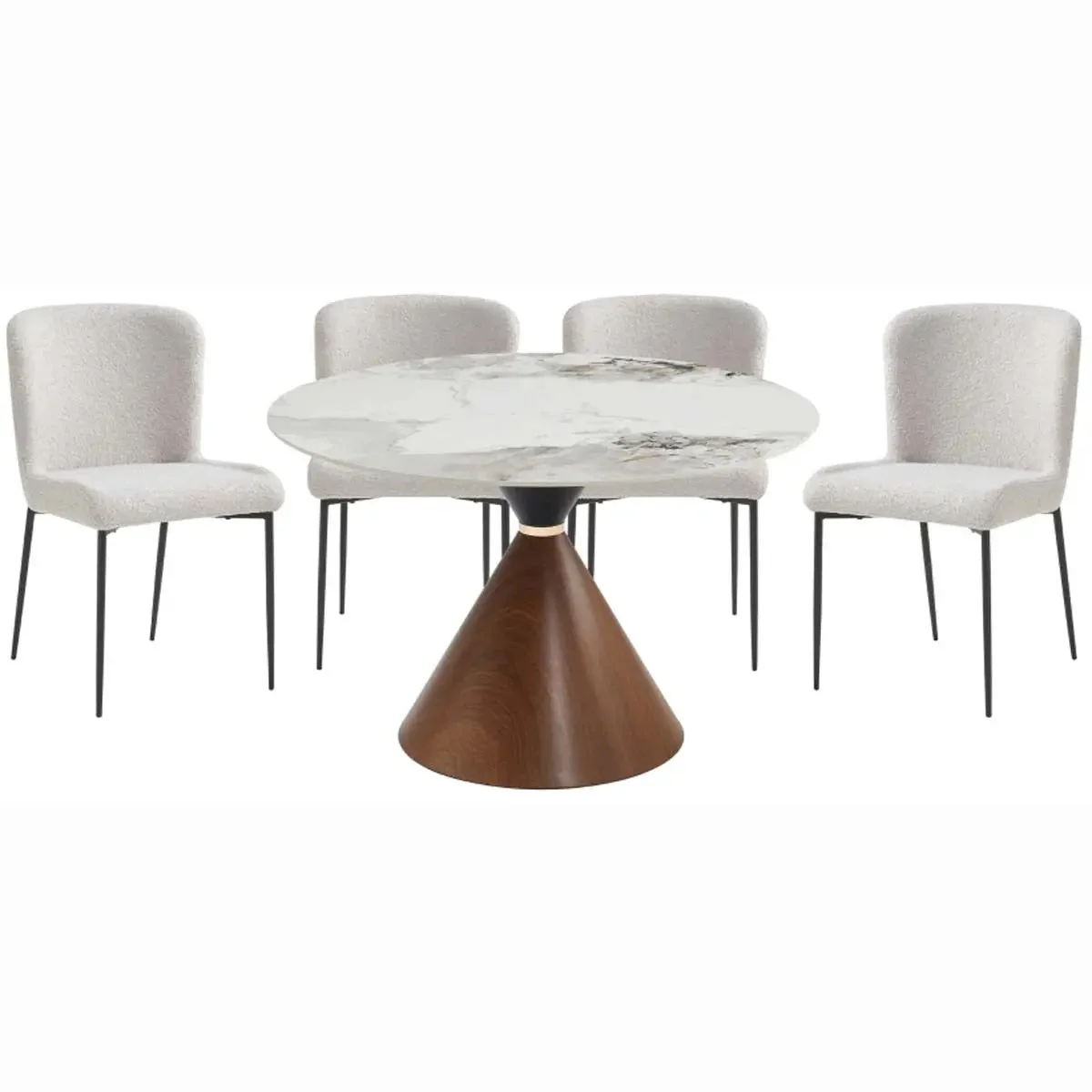 Greer 5Pc Dining Set in Grey 3696 - Image 2