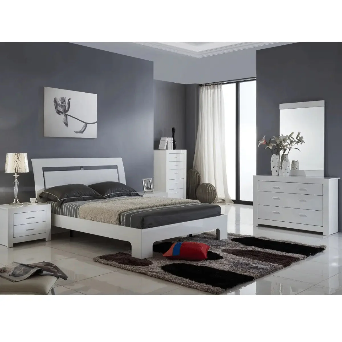 Lily Lacquer Bedroom Set