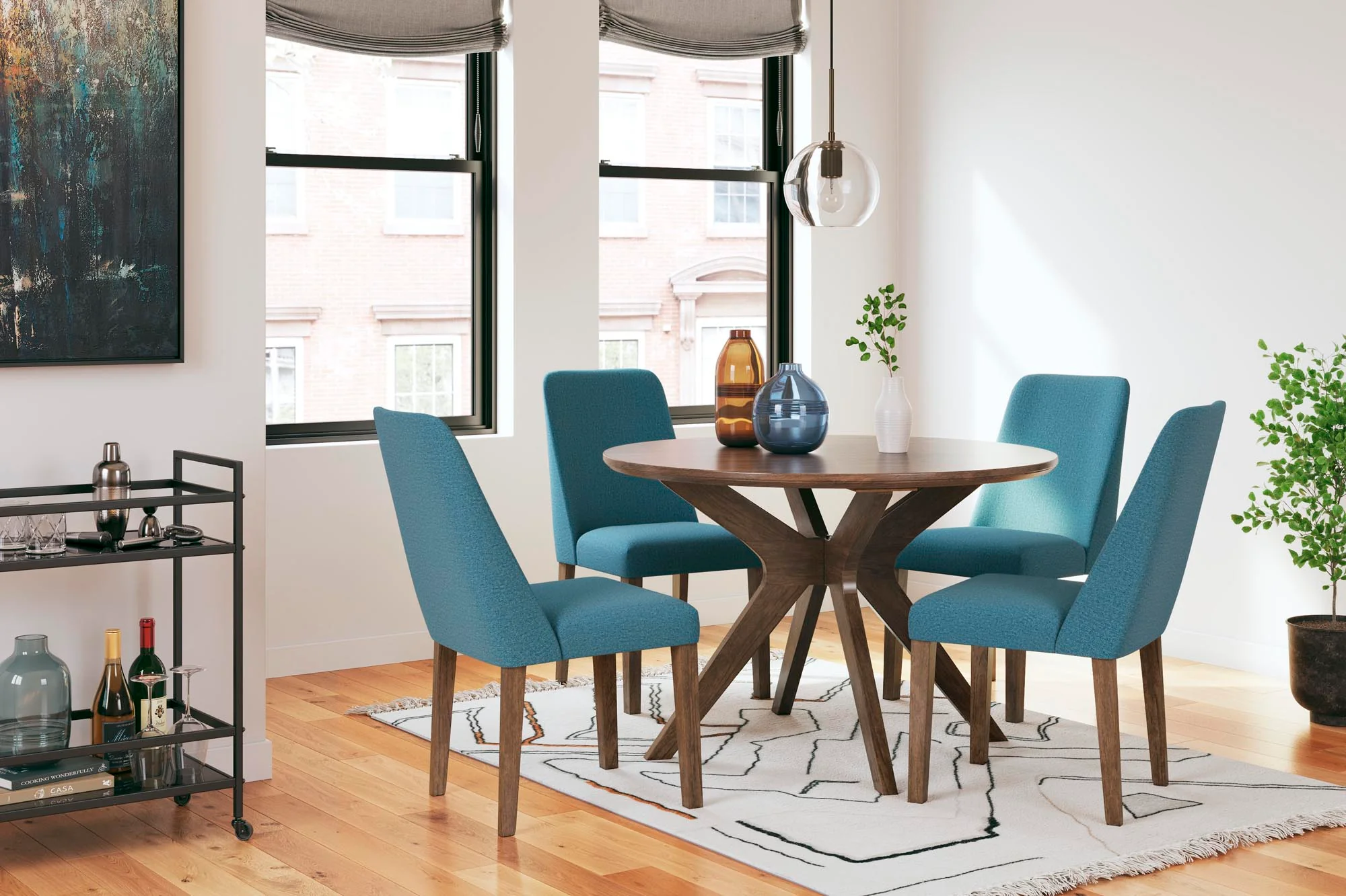 Lyncott Dining Table and 4 Chairs D615 - Image 11