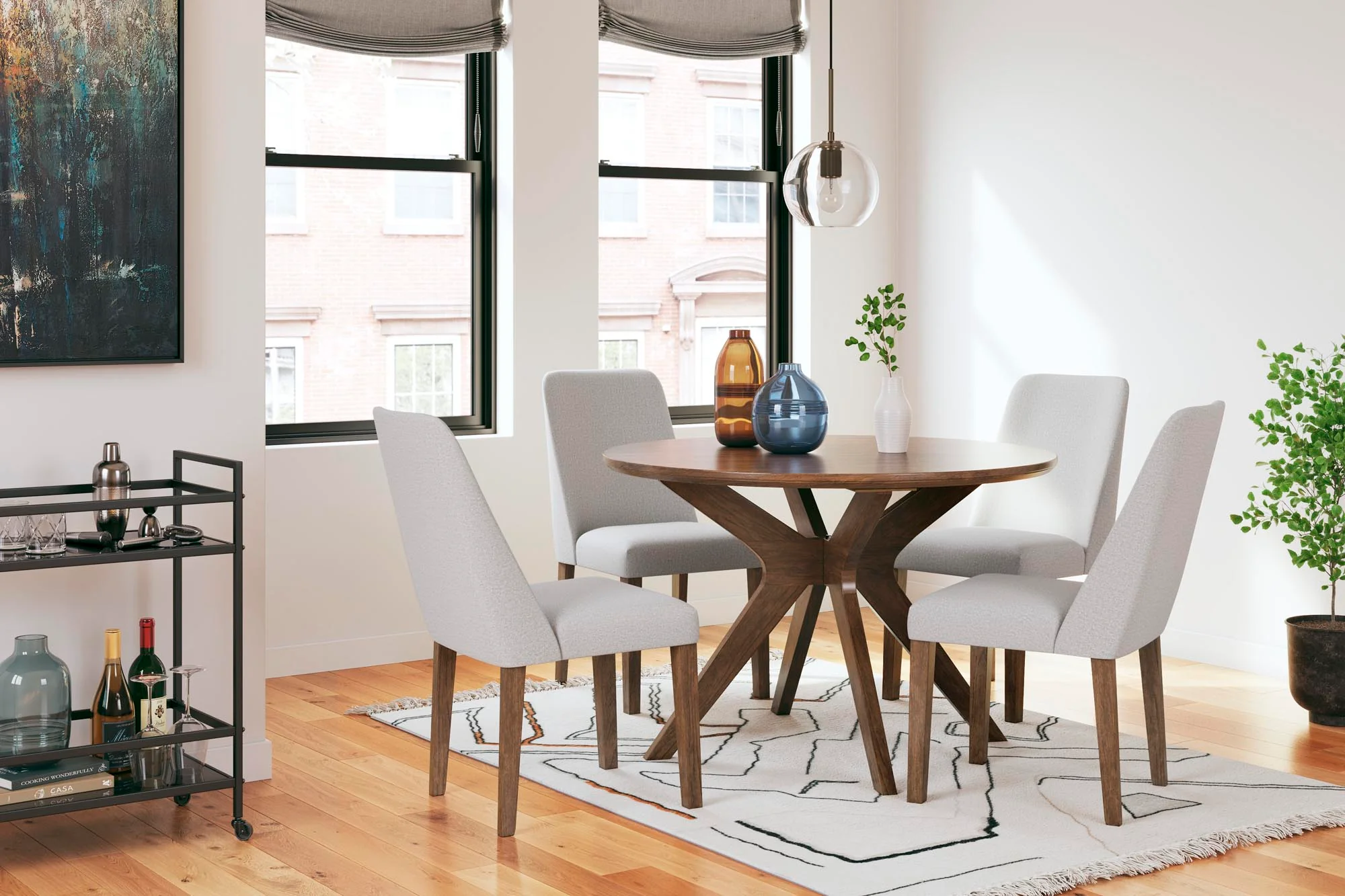 Lyncott Dining Table and 4 Chairs D615 - Image 9