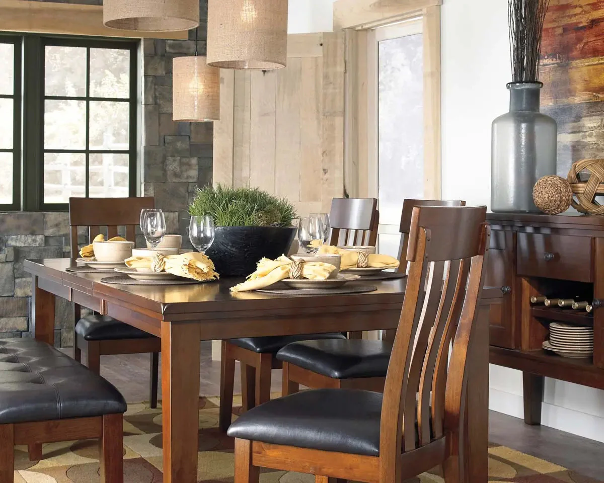 Ralene 6 Pc Dining Set in Medium Brown - Image 12