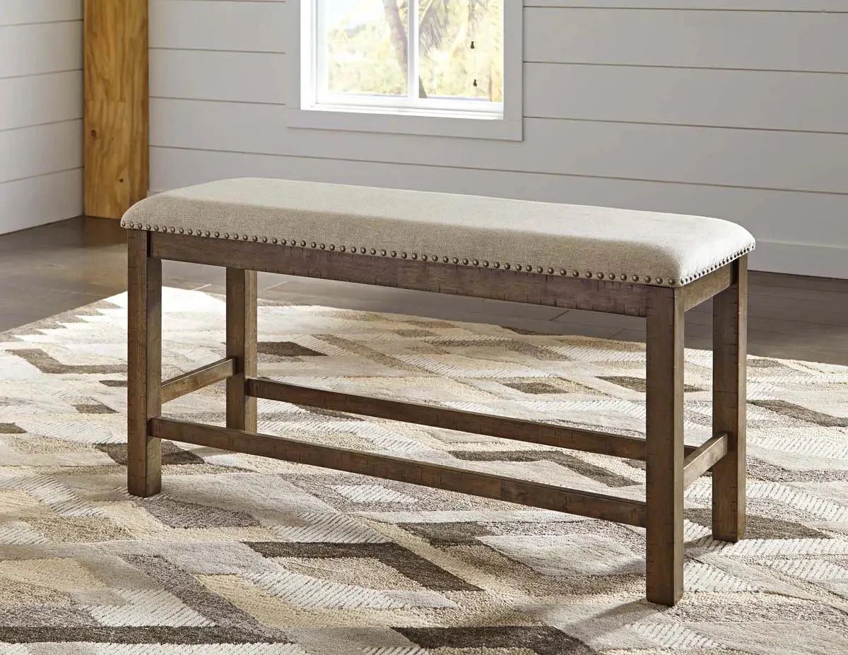 Moriville 6 Pc Counter height Dining Set in Grayish Brown - Image 4