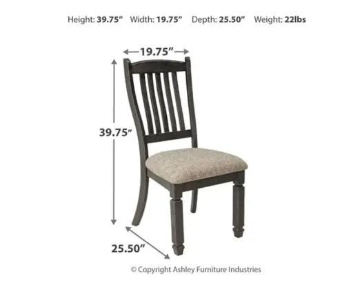 Tyler Creek 6 Pc Dining Set in Two-Tone Black & Grey - Image 10