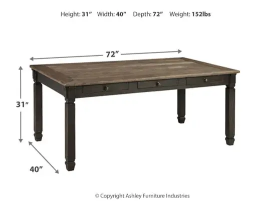 Tyler Creek 6 Pc Dining Set in Two-Tone Black & Grey - Image 9