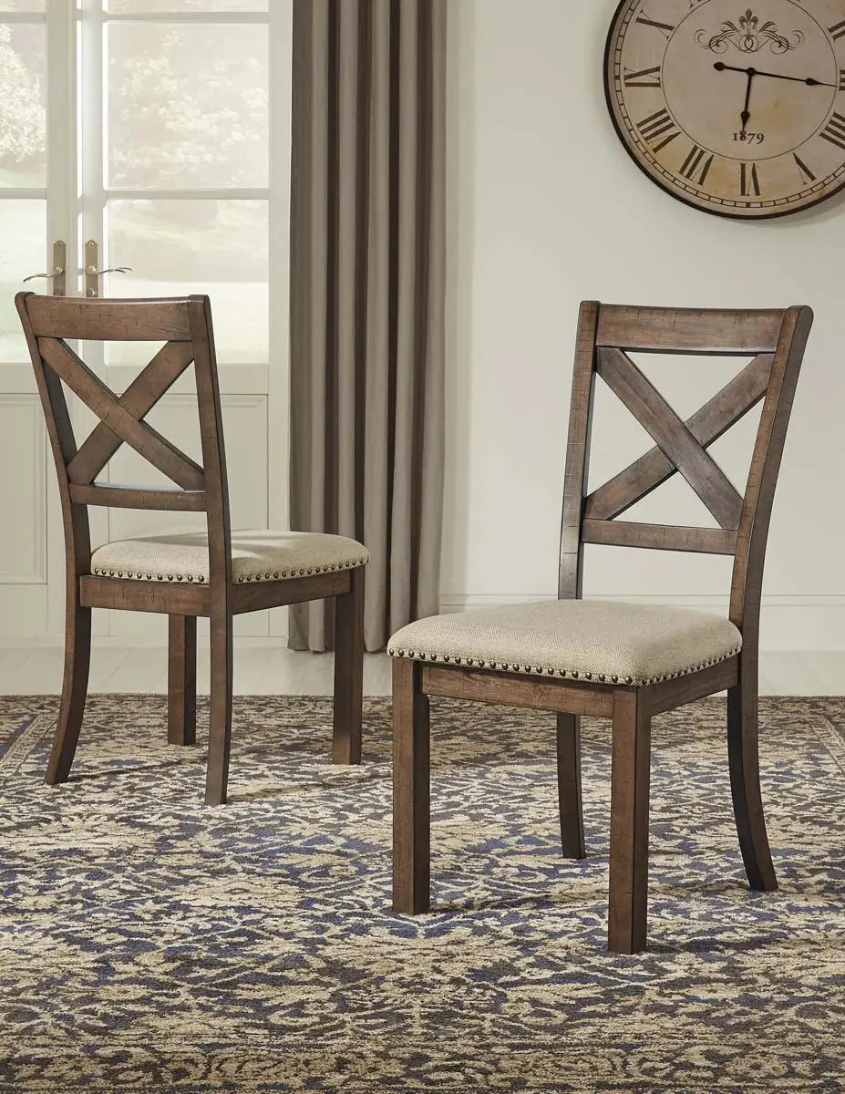 Moriville 6 Pc Dining Set in Grayish Brown - Image 11