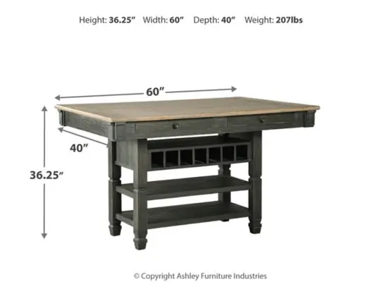 Tyler Creek 6 Pc Counter Height Dining Set in Black & Grey - Image 21