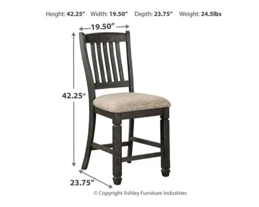 Tyler Creek 6 Pc Counter Height Dining Set in Black & Grey - Image 22