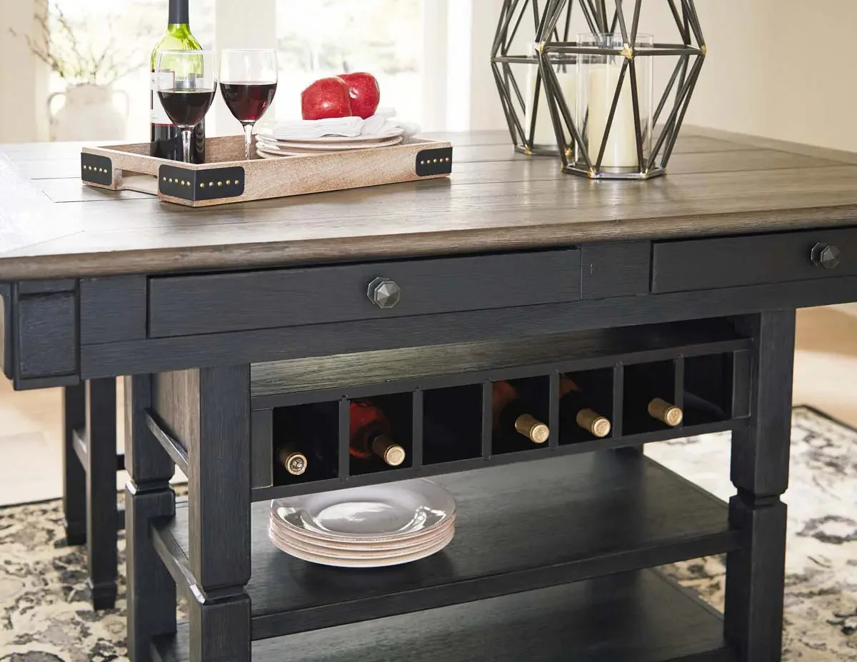 Tyler Creek 6 Pc Counter Height Dining Set in Black & Grey - Image 6