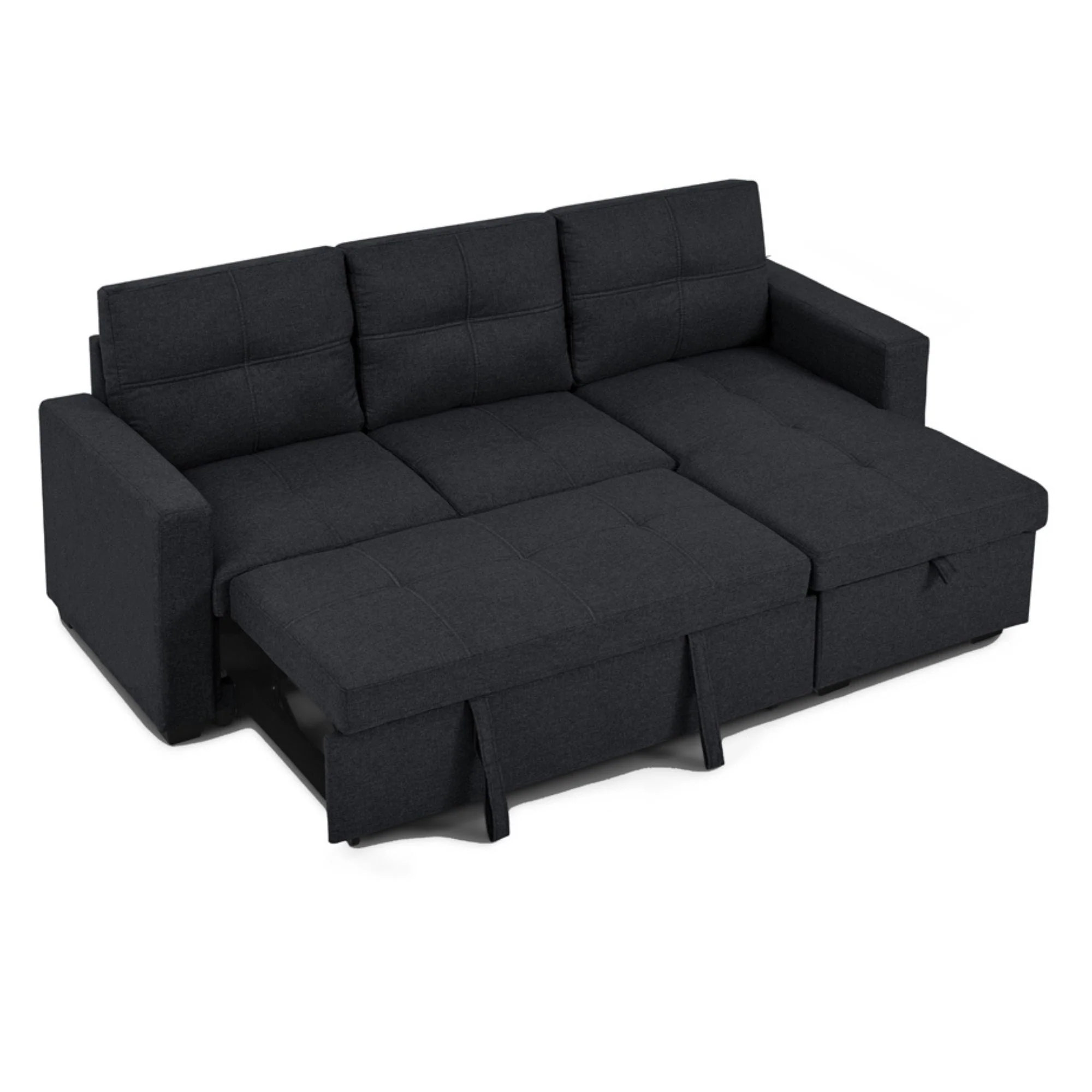 Pull out Sofa Bed in Black T1247 - Image 3