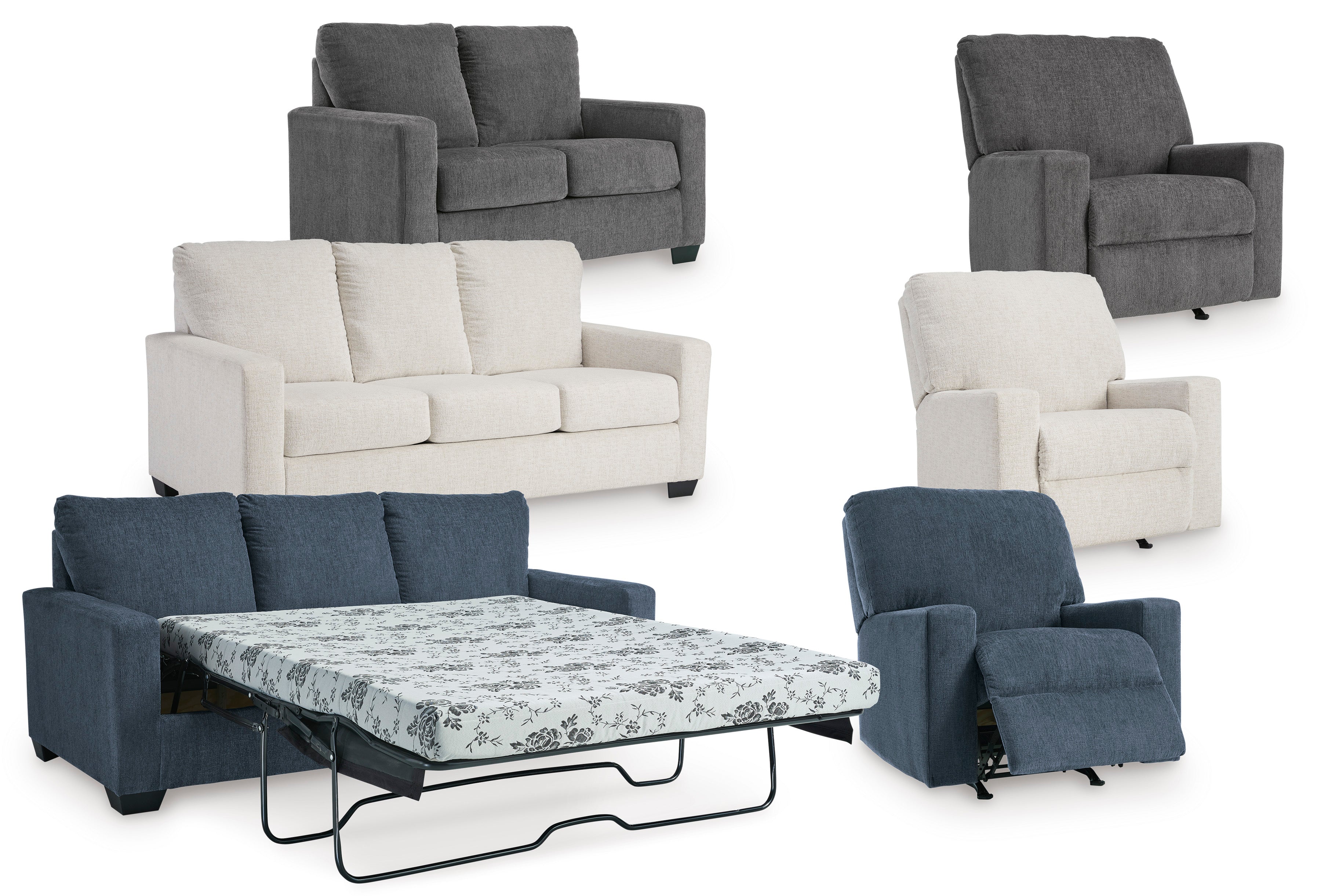 Rannis Queen Sofa Sleeper in Navy 5360439C - Image 8