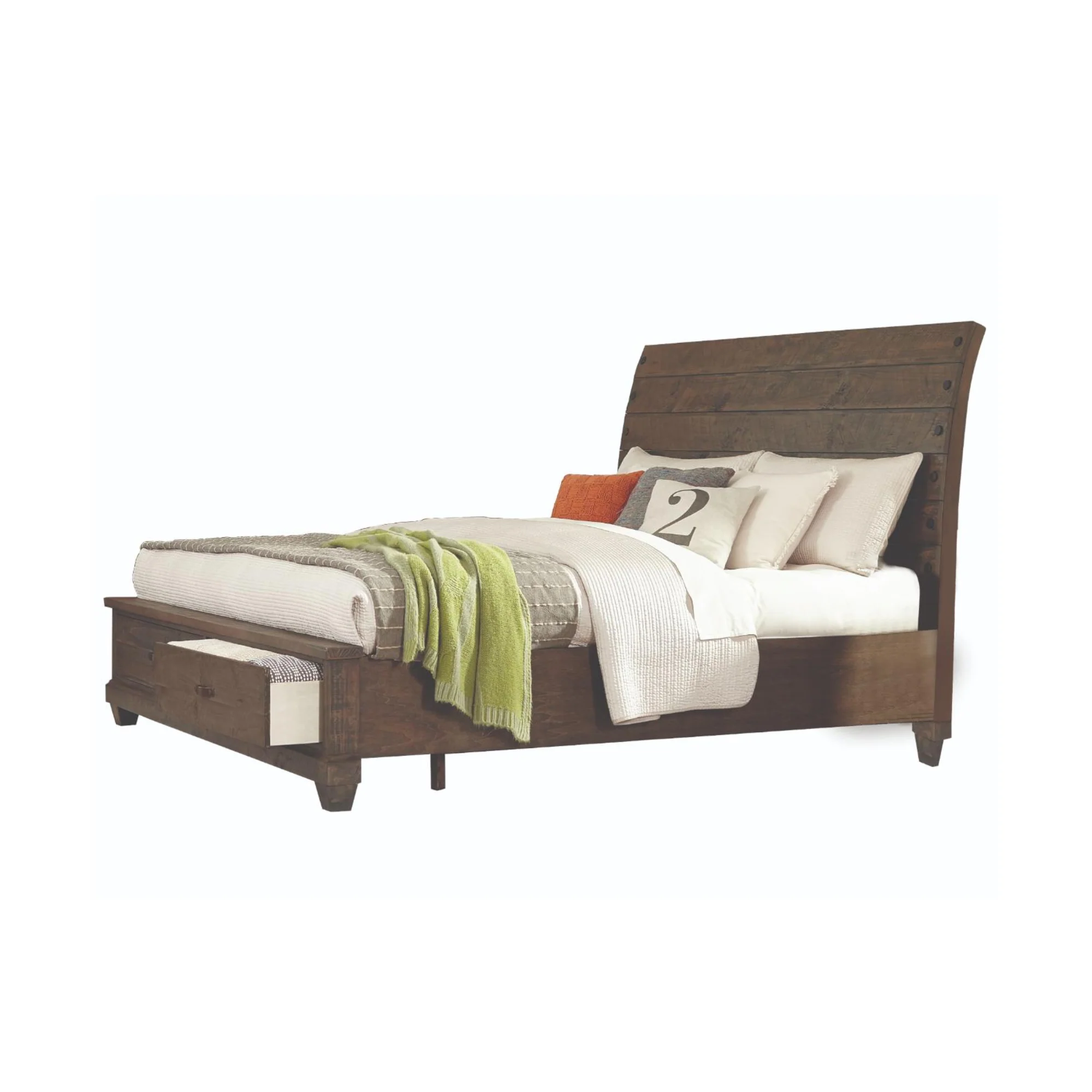 Rylee 6 Pcs Bedroom Set in Brown - Image 2