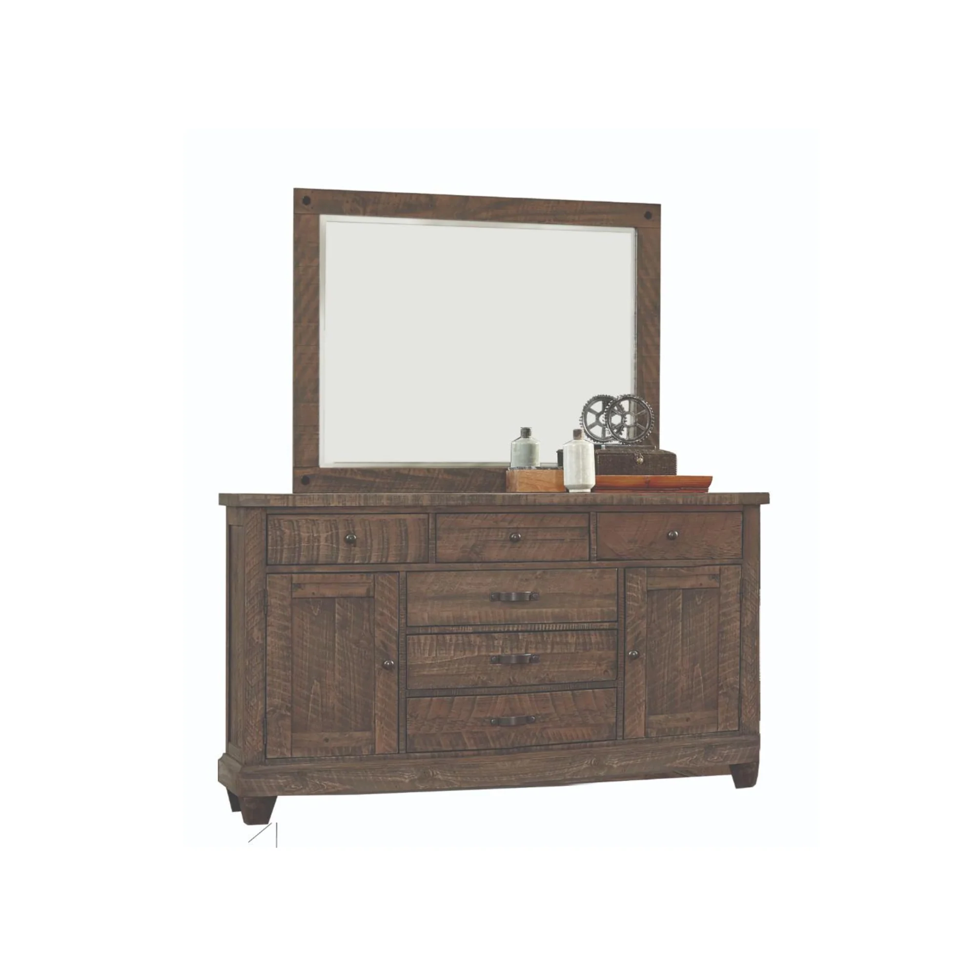 Rylee 6 Pcs Bedroom Set in Brown - Image 4