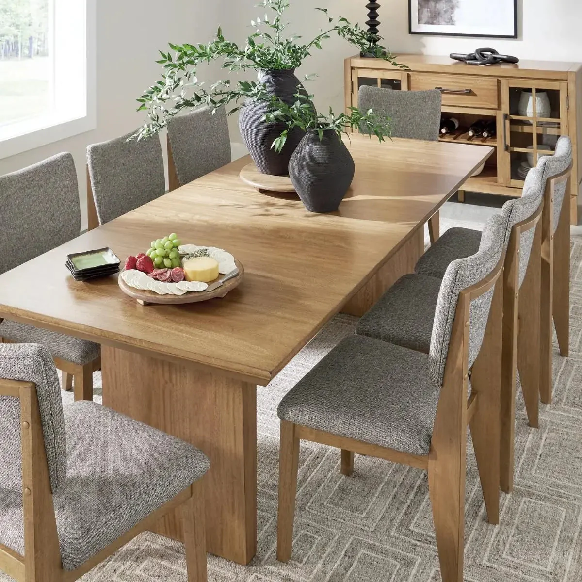 Sherbana 7 Pc Dining Set in Grey - Image 5