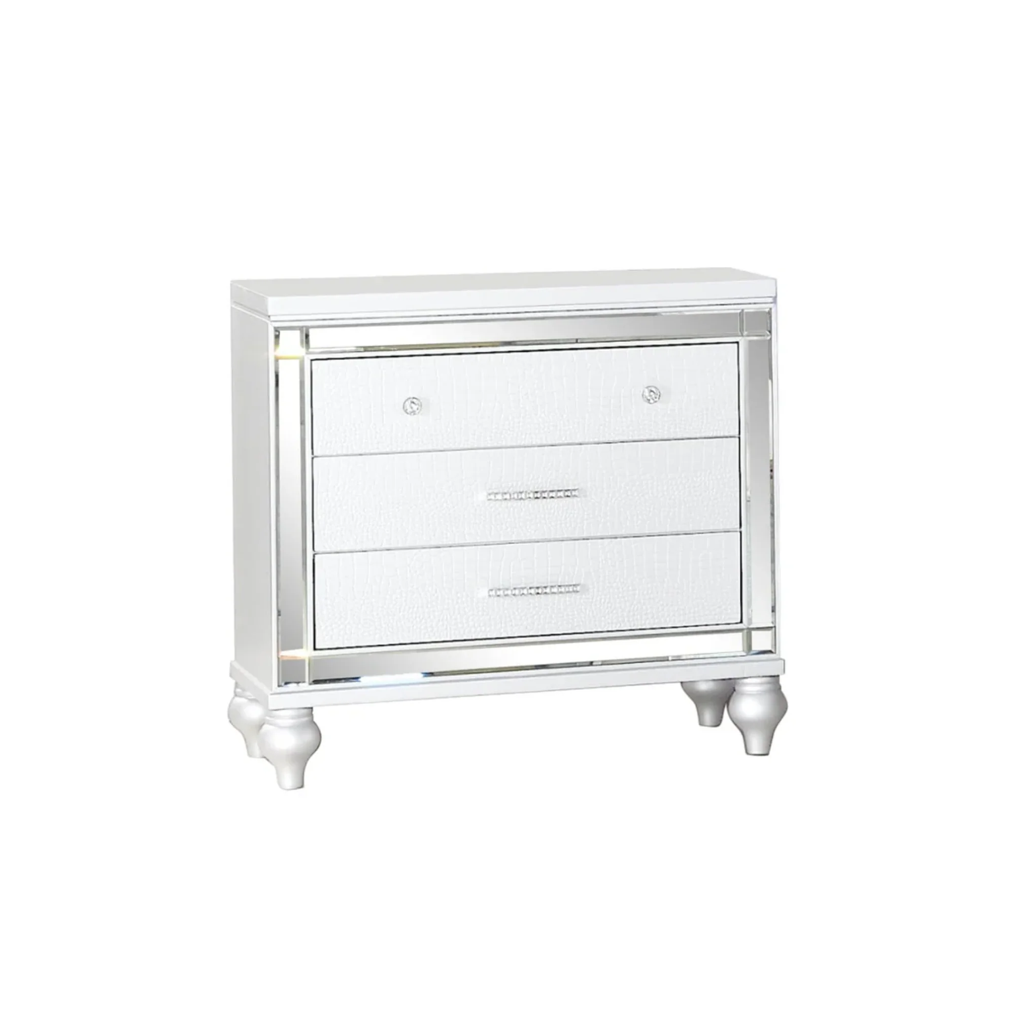 Sterling 6 Pcs Bedroom Set in White - Image 3
