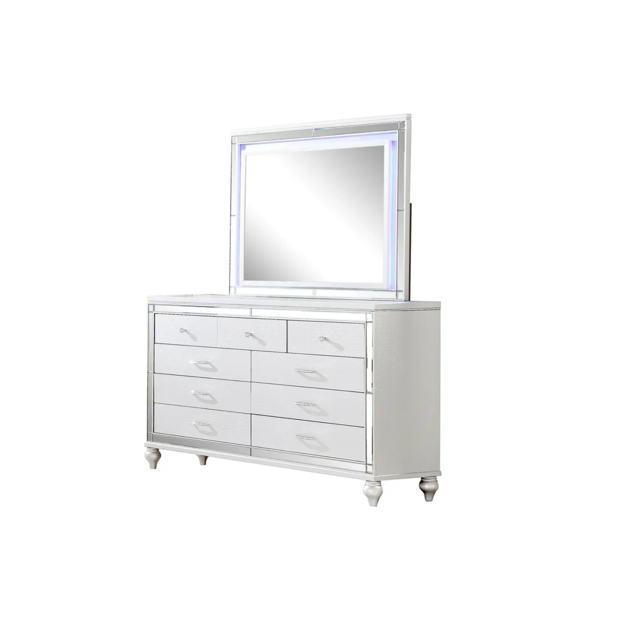 Sterling 6 Pcs Bedroom Set in White - Image 4