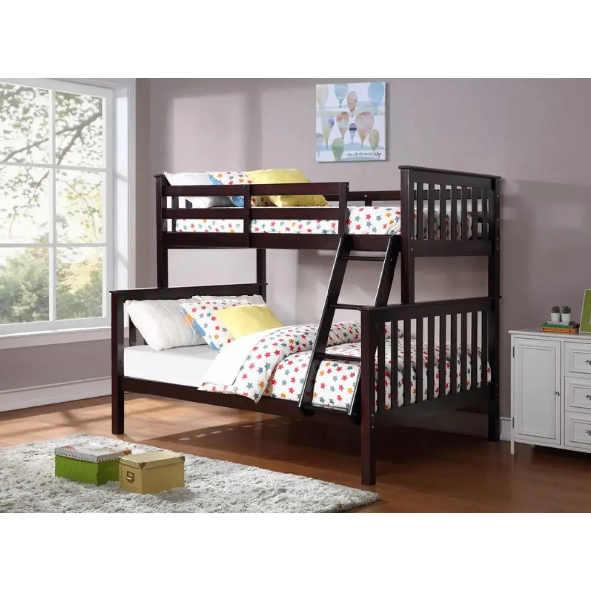Twin Over Double Bunk Bed B102E