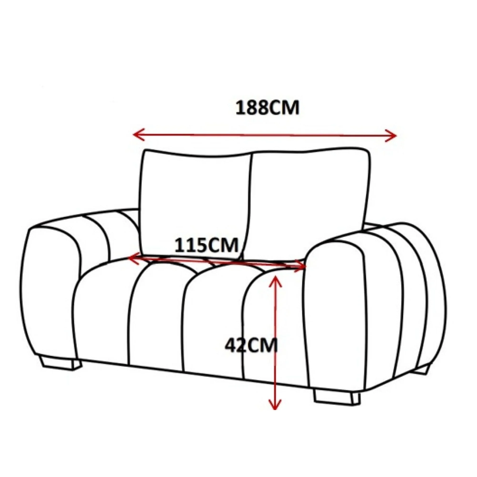 Zara Collection Loveseat in Taupe 922914 - Image 3