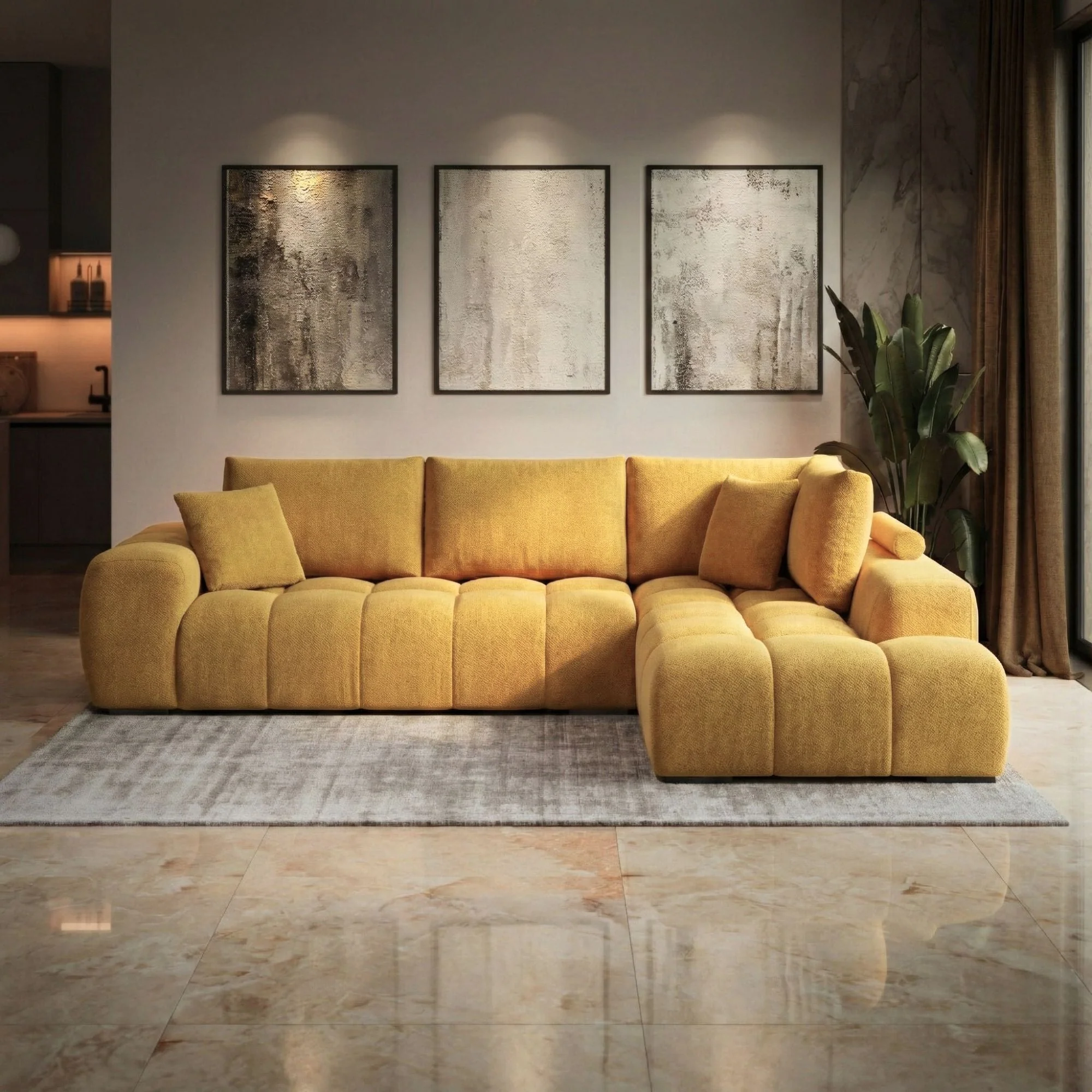 Zara RHF Sectional in Yellow - Image 6